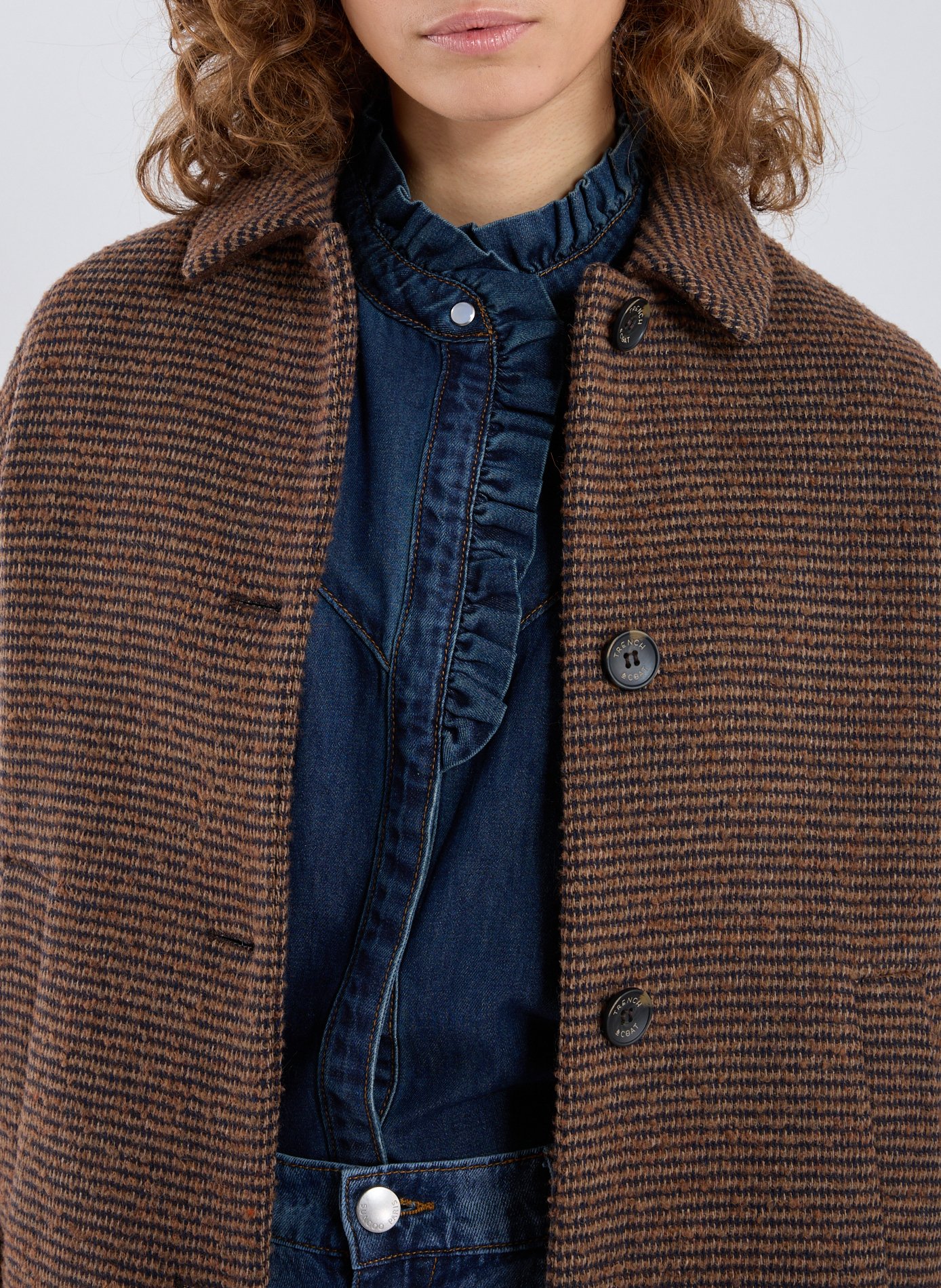 Manteau en laine mélangée TRENCH & COAT Marron