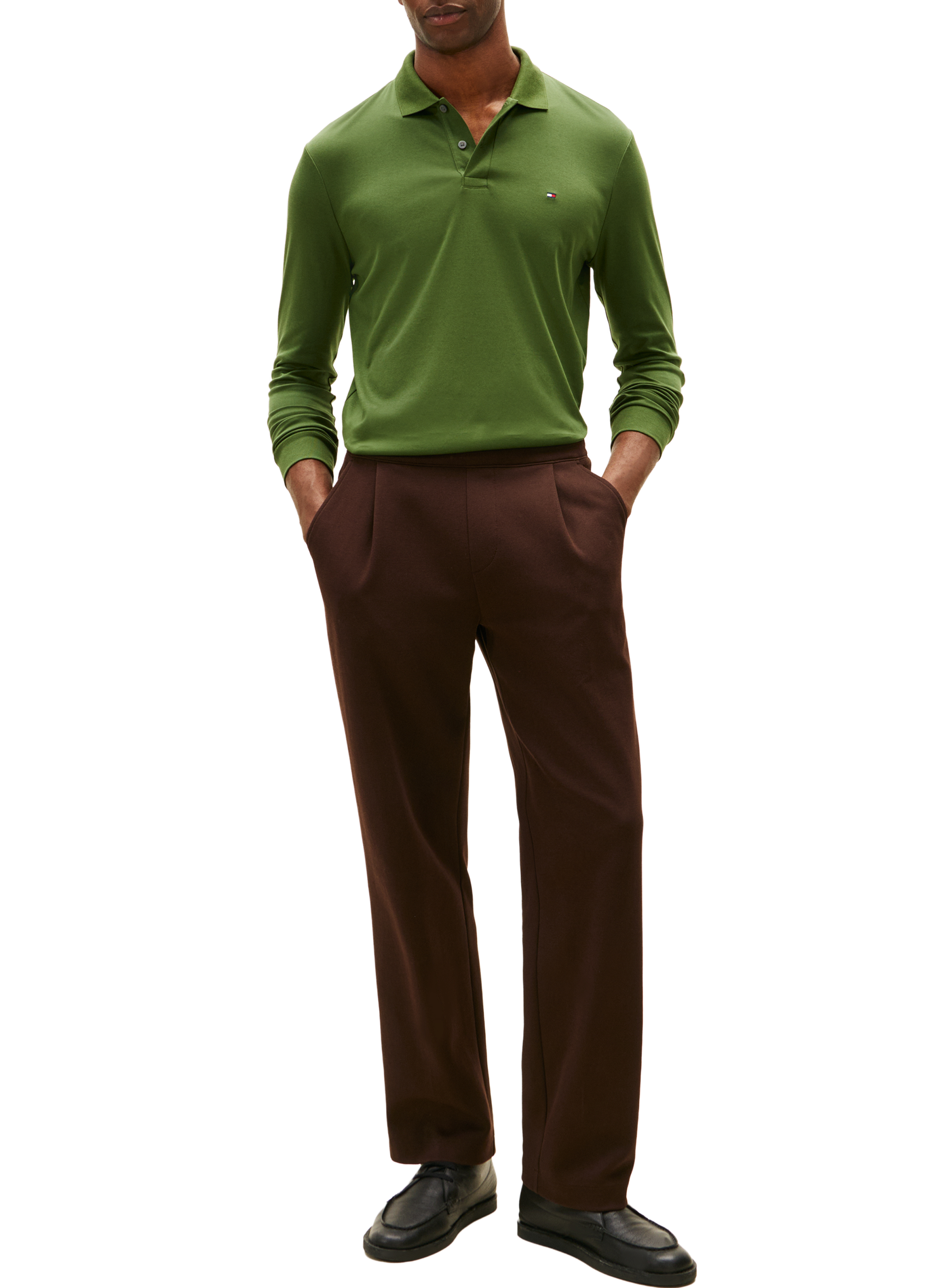 Long sleeve polo shirt TOMMY HILFIGER Green