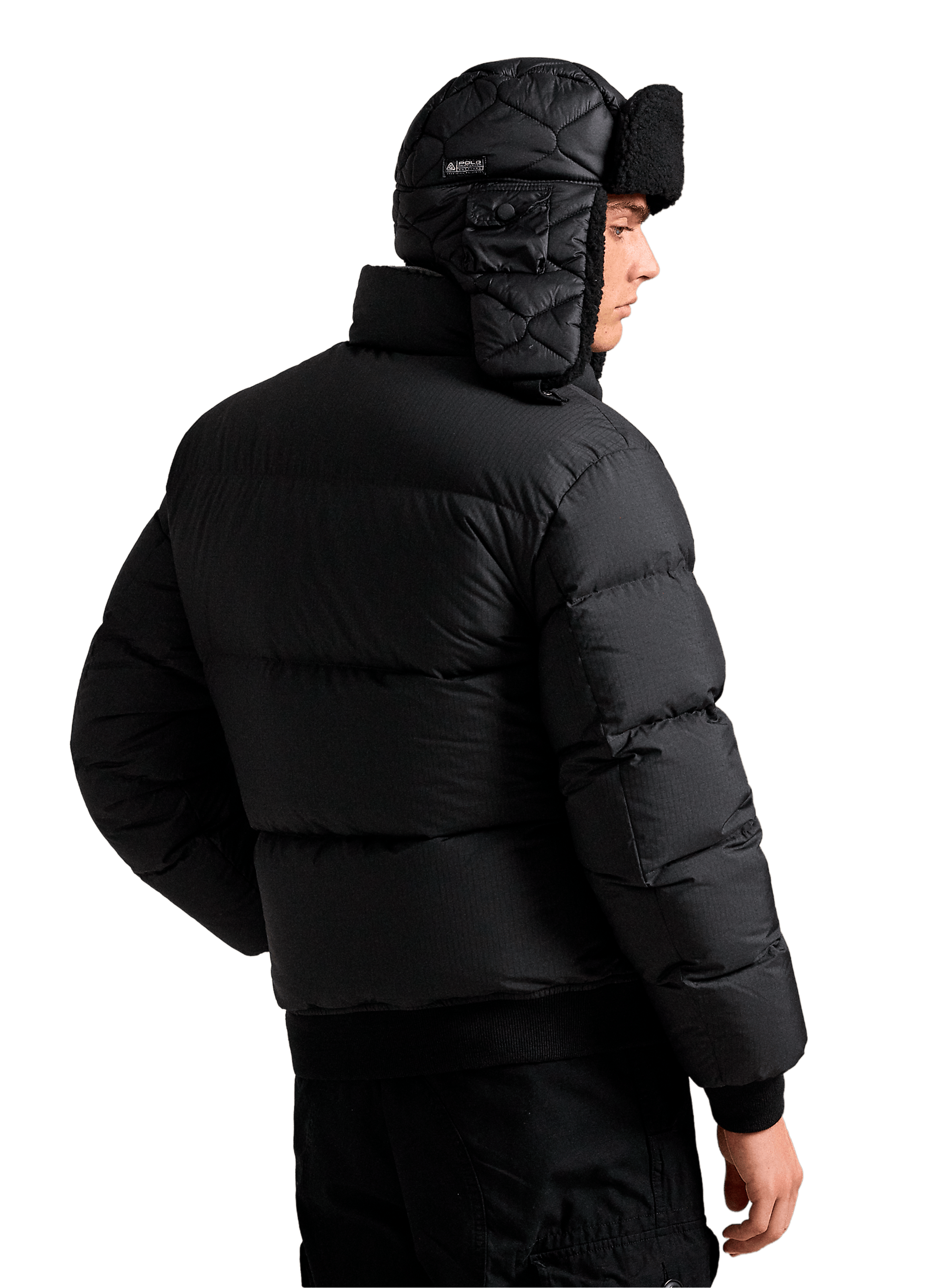 Down jacket with logo POLO RALPH LAUREN Black