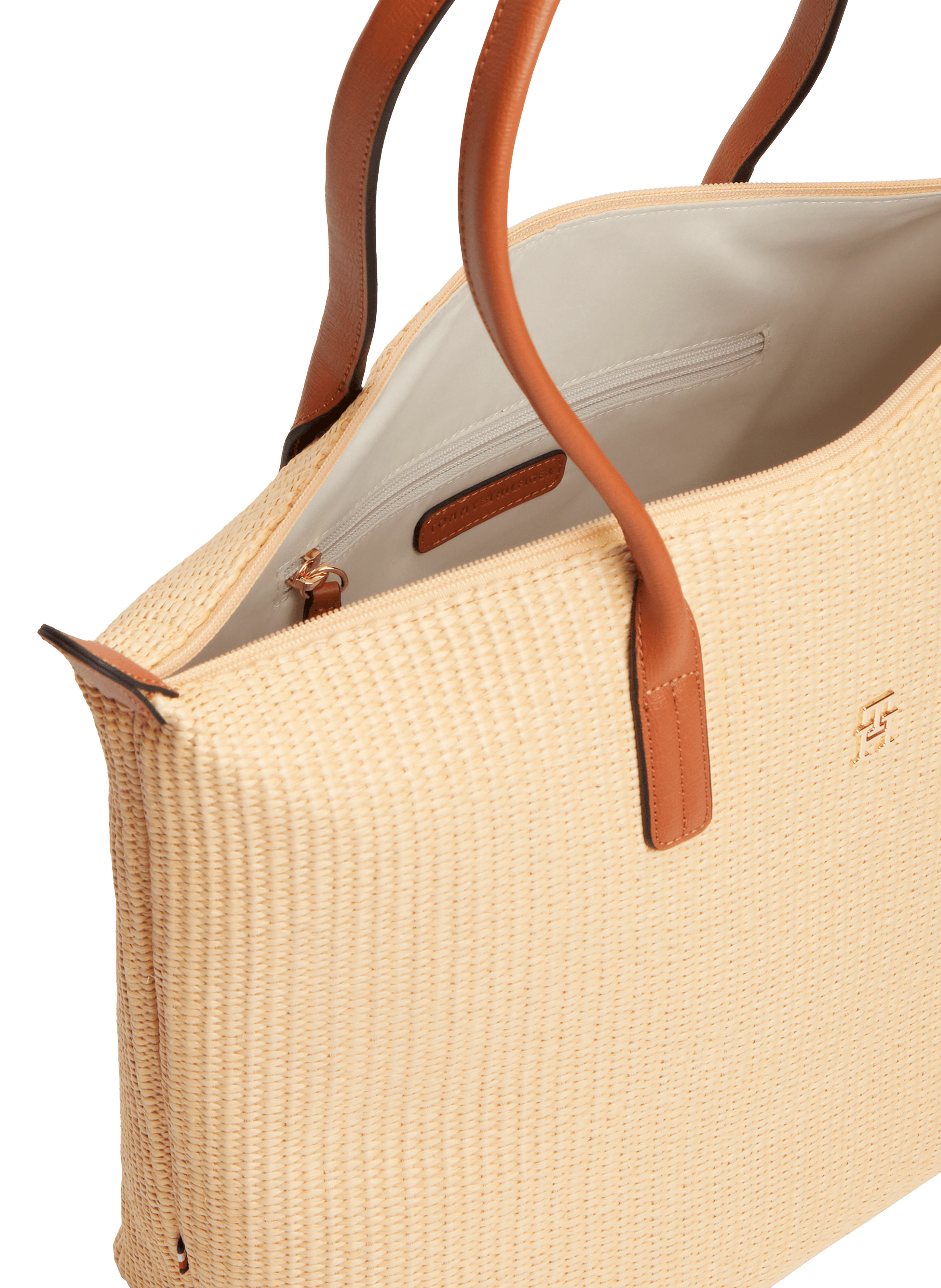 Sac épaule tressé TOMMY HILFIGER Marron