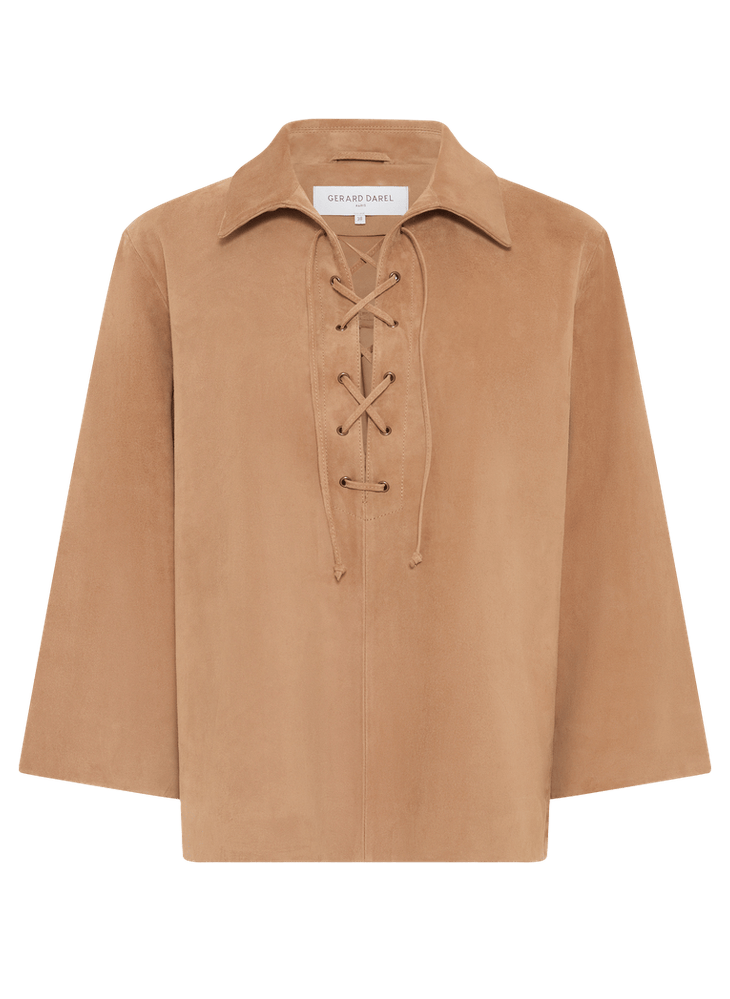 Chemise à lacet en cuir velours - tilya GERARD DAREL Beige