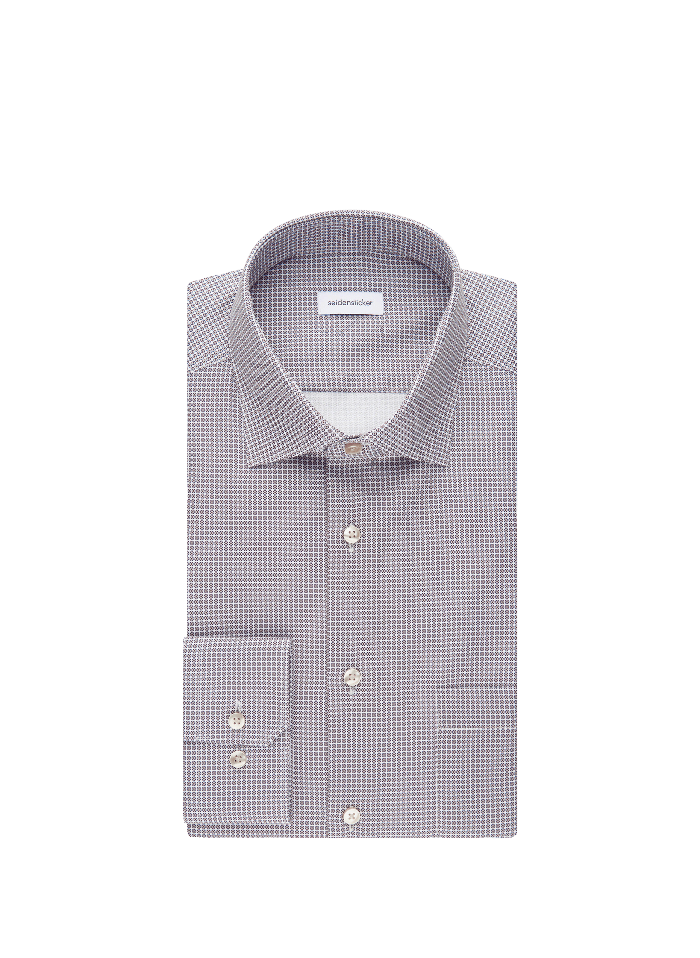 Chemise imprimée en coton SEIDENSTICKER Beige