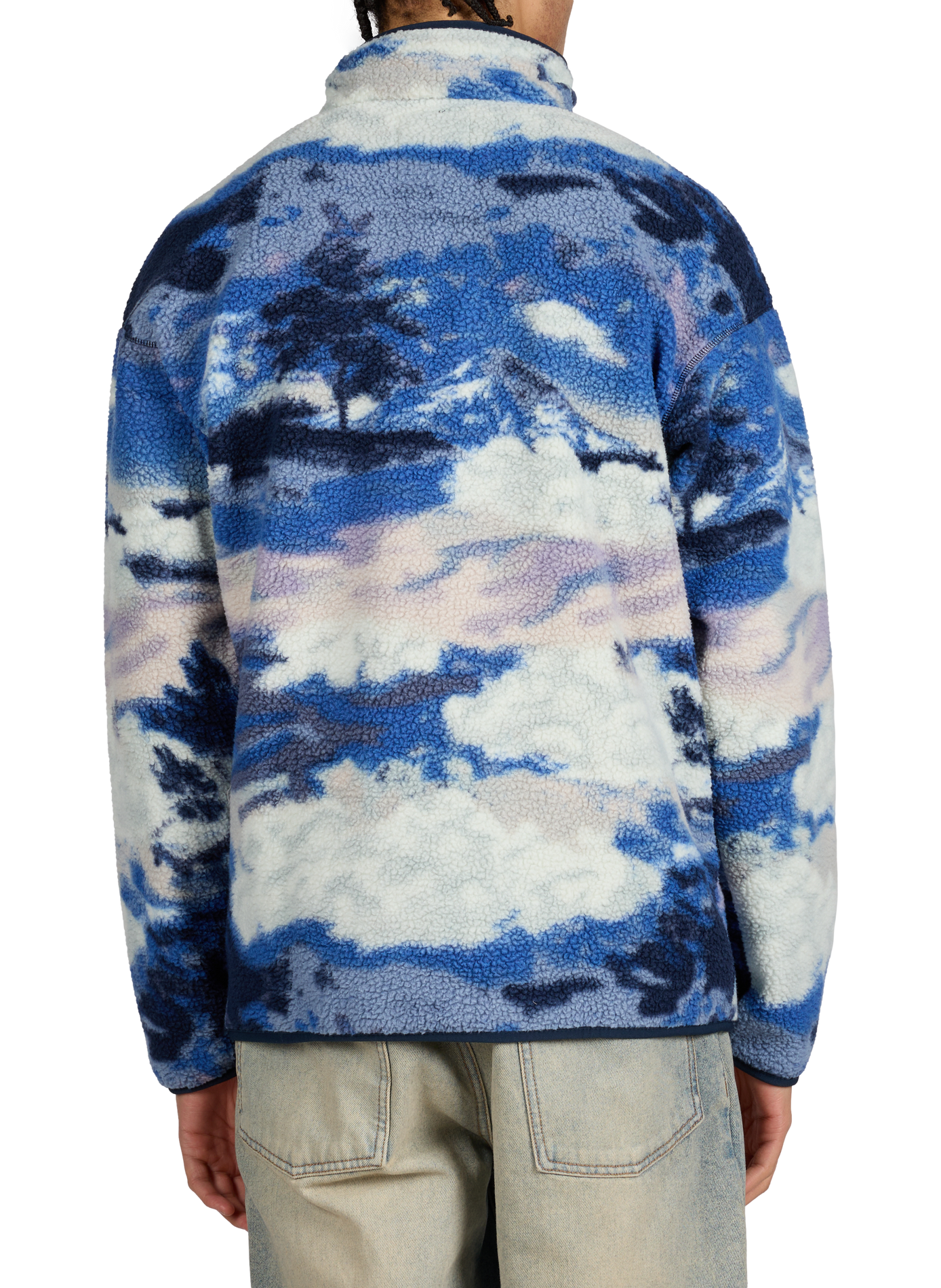 Helvetia printed fleece COLUMBIA Blue