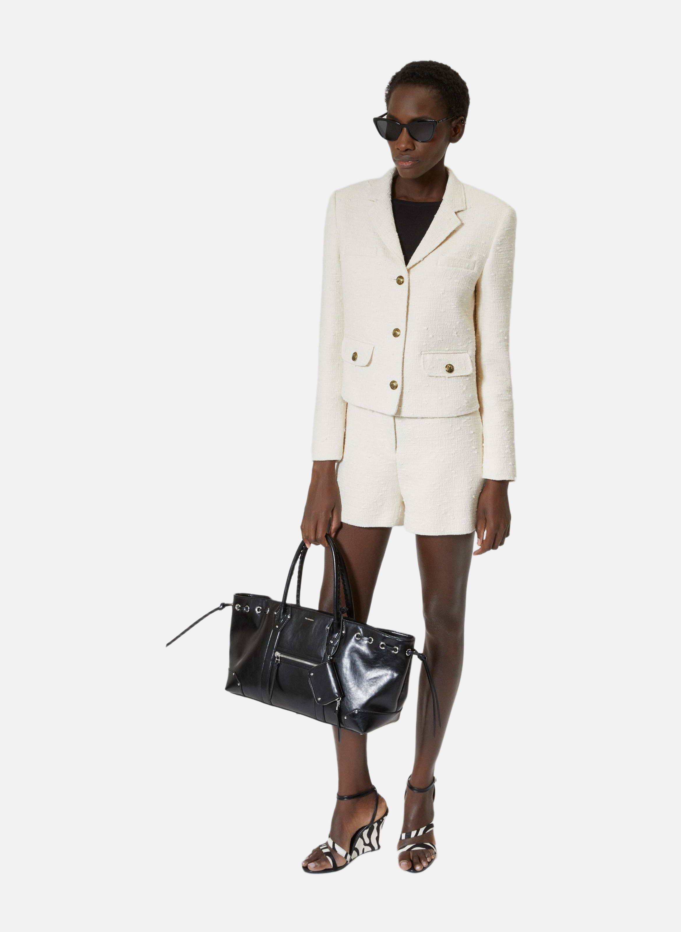 Sac cabas en cuir recyclé THE KOOPLES Noir