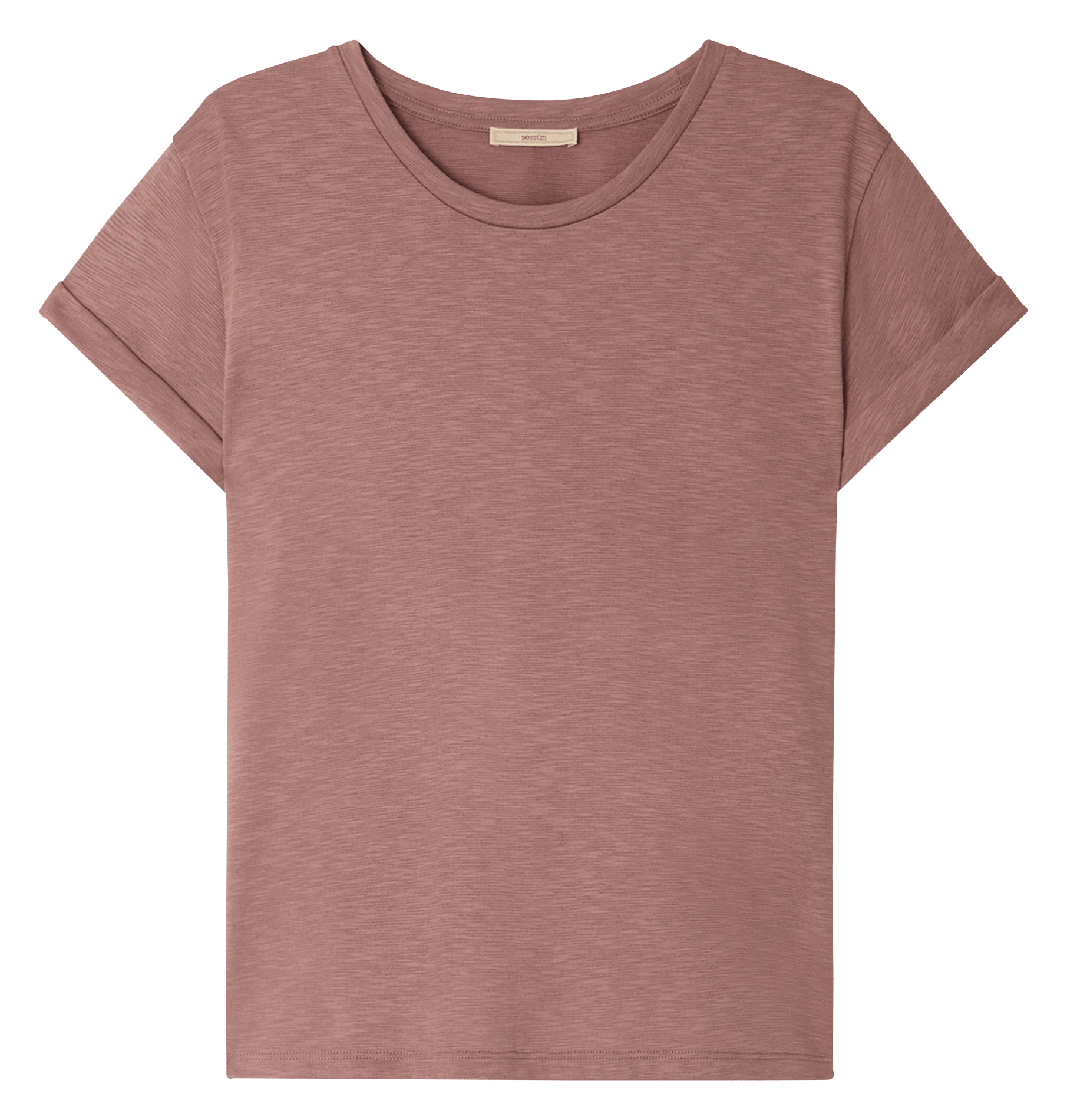 Tee-shirt col rond en coton mélangé albano SESSUN Rose
