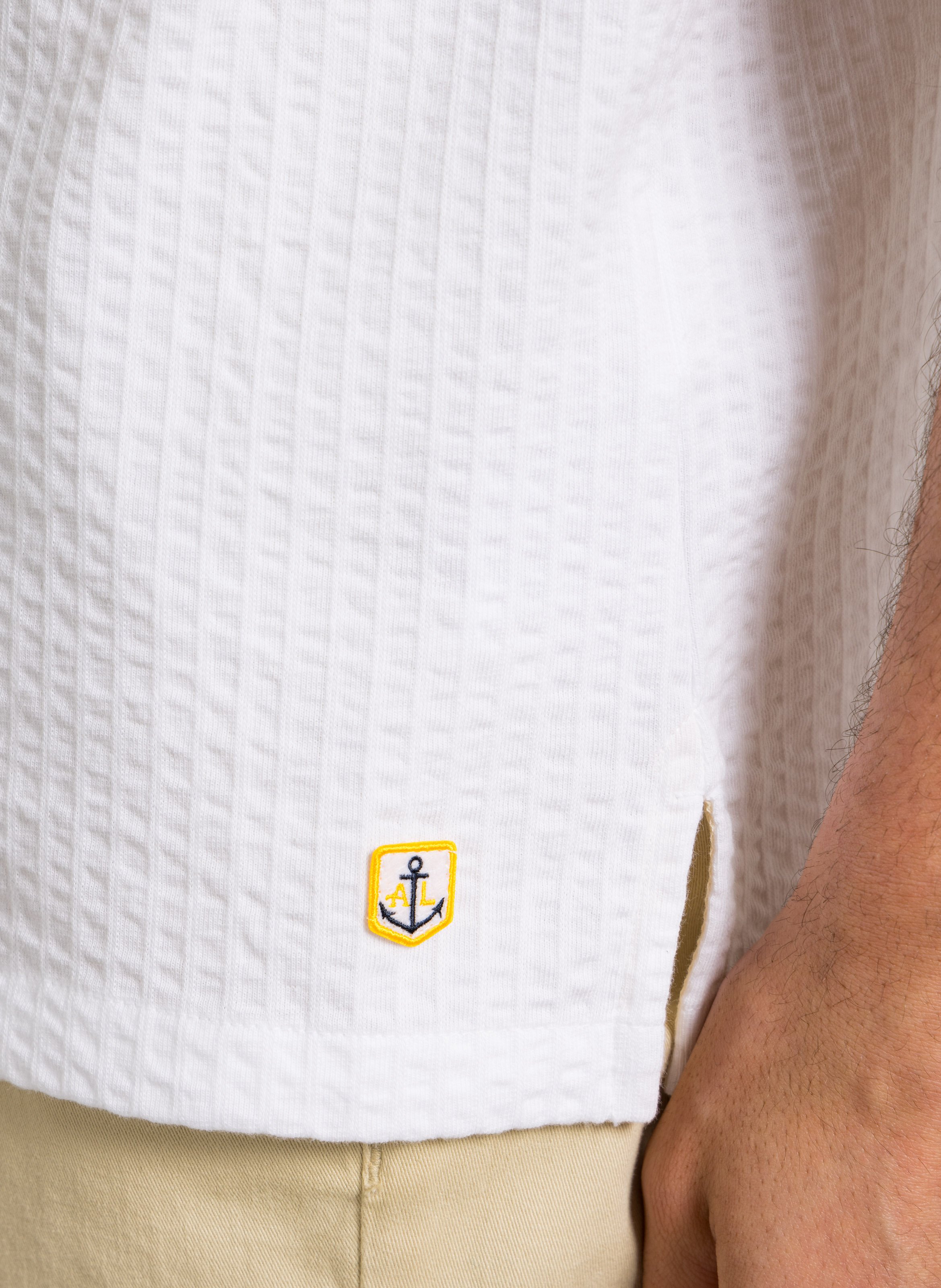 Chemise droite col classique en coton ARMOR-LUX Blanc