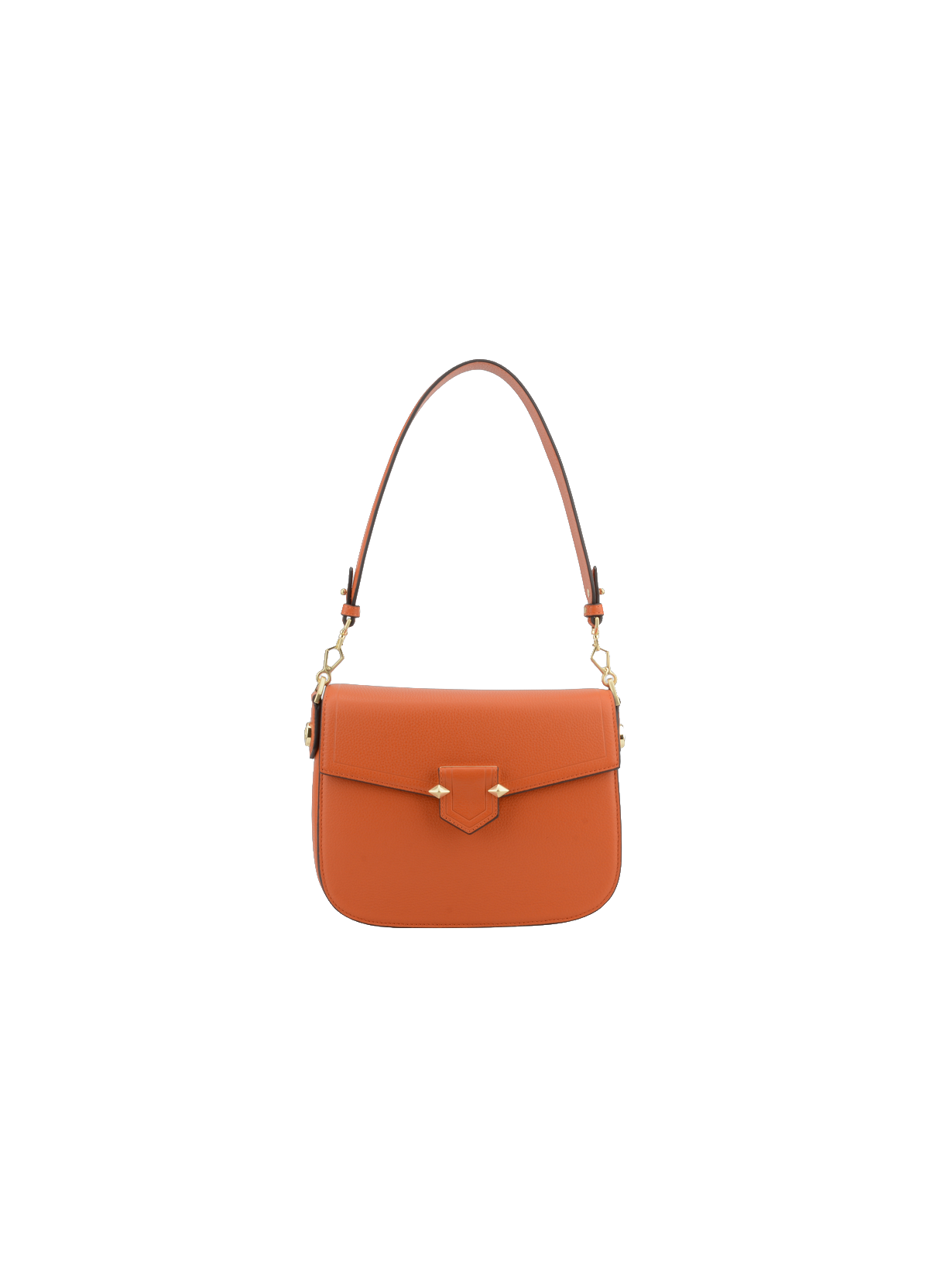 Sèvres | sac porté main et épaule mm en cuir de vachette POURCHET Orange