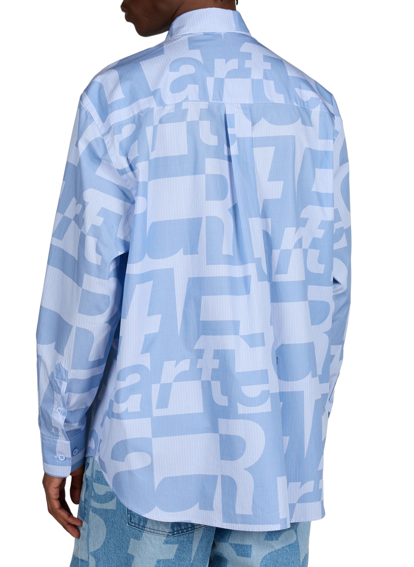 Shirt with all-over number print in cotton ARTE ANTWERP Blue