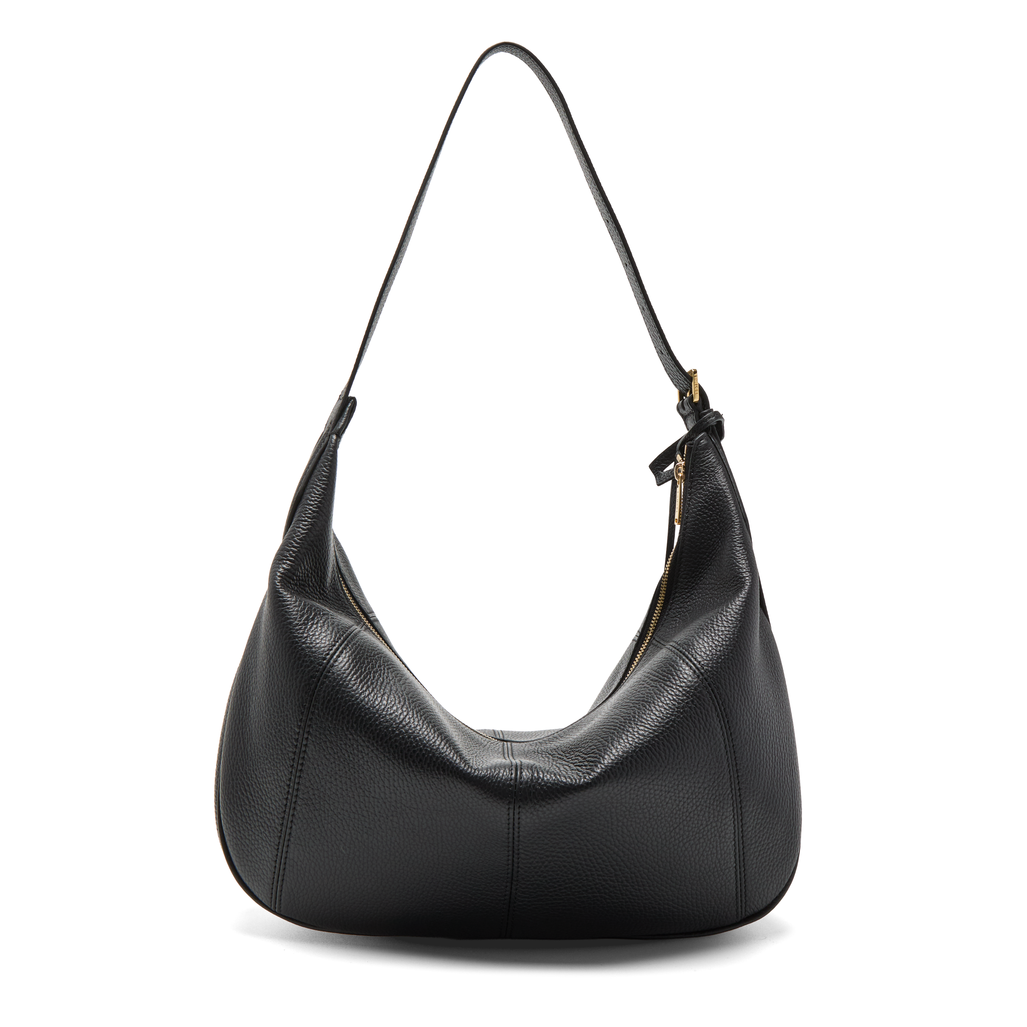 Sac hobo zippé l victoire de lancel en cuir LANCEL Noir