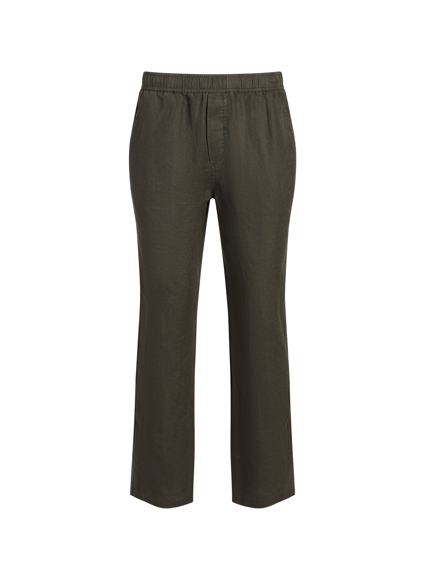 Straight-leg linen trousers SAMSOE SAMSOE Black