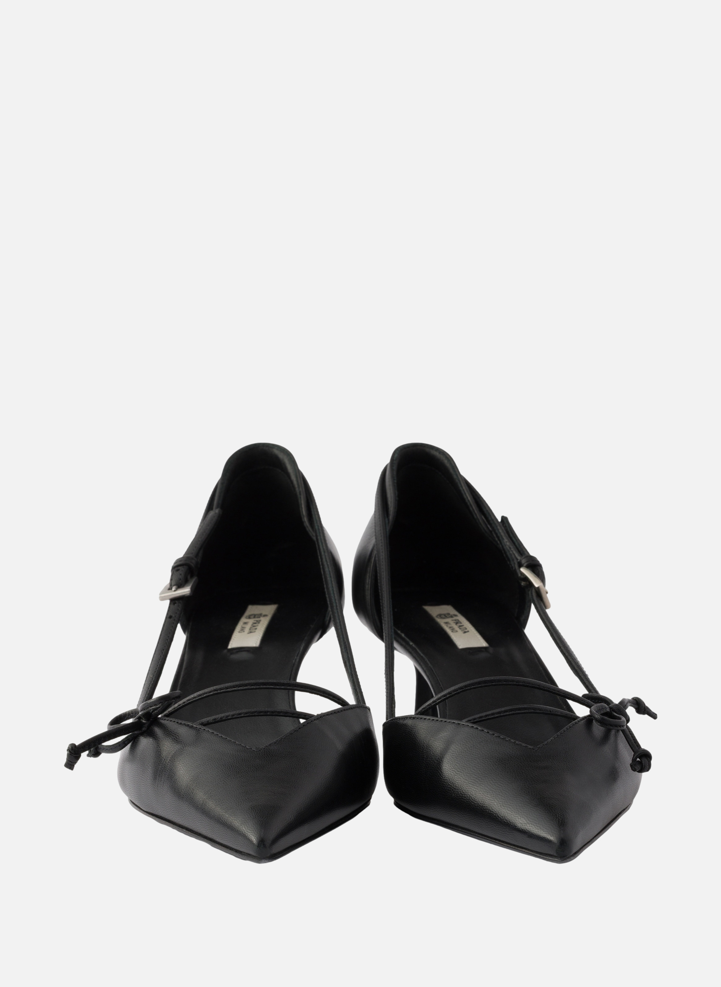 Escarpins en cuir à côtés ouverts PRADA Noir