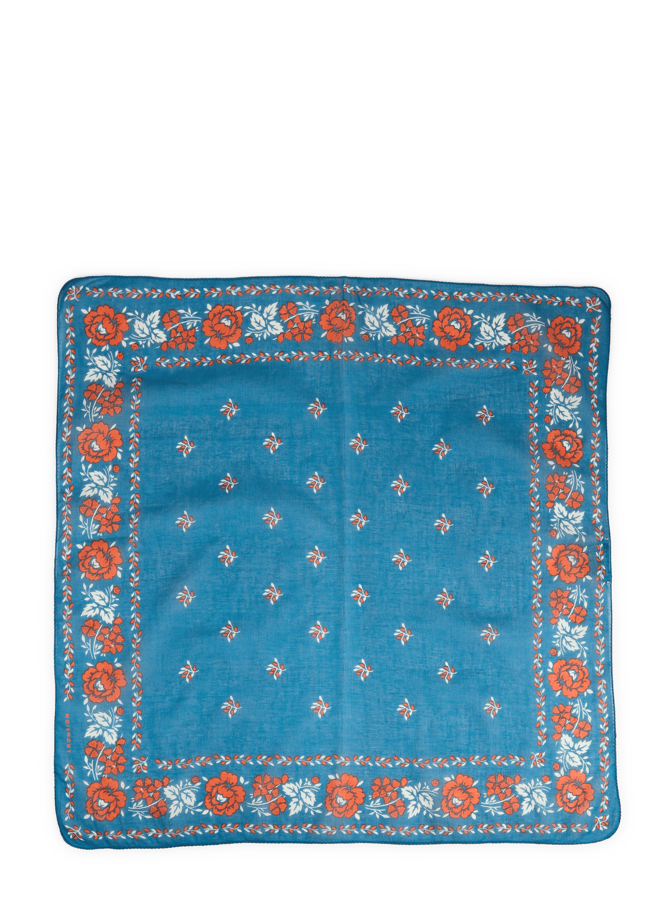 Foulard imprimé Fichu en coton MOISMONT Bleu