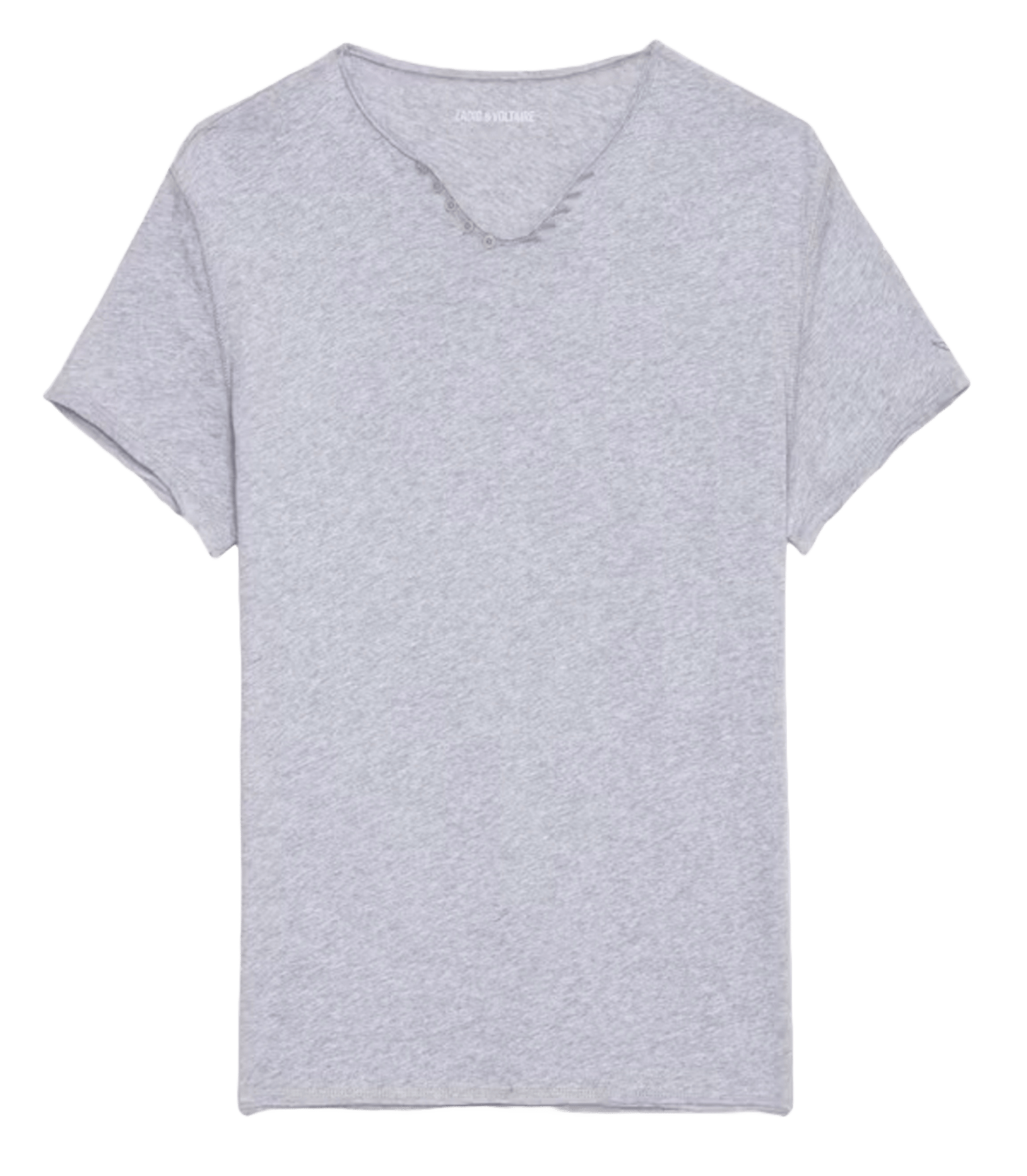 Tee-shirt droit en coton bio monastir ZADIG&VOLTAIRE Gris