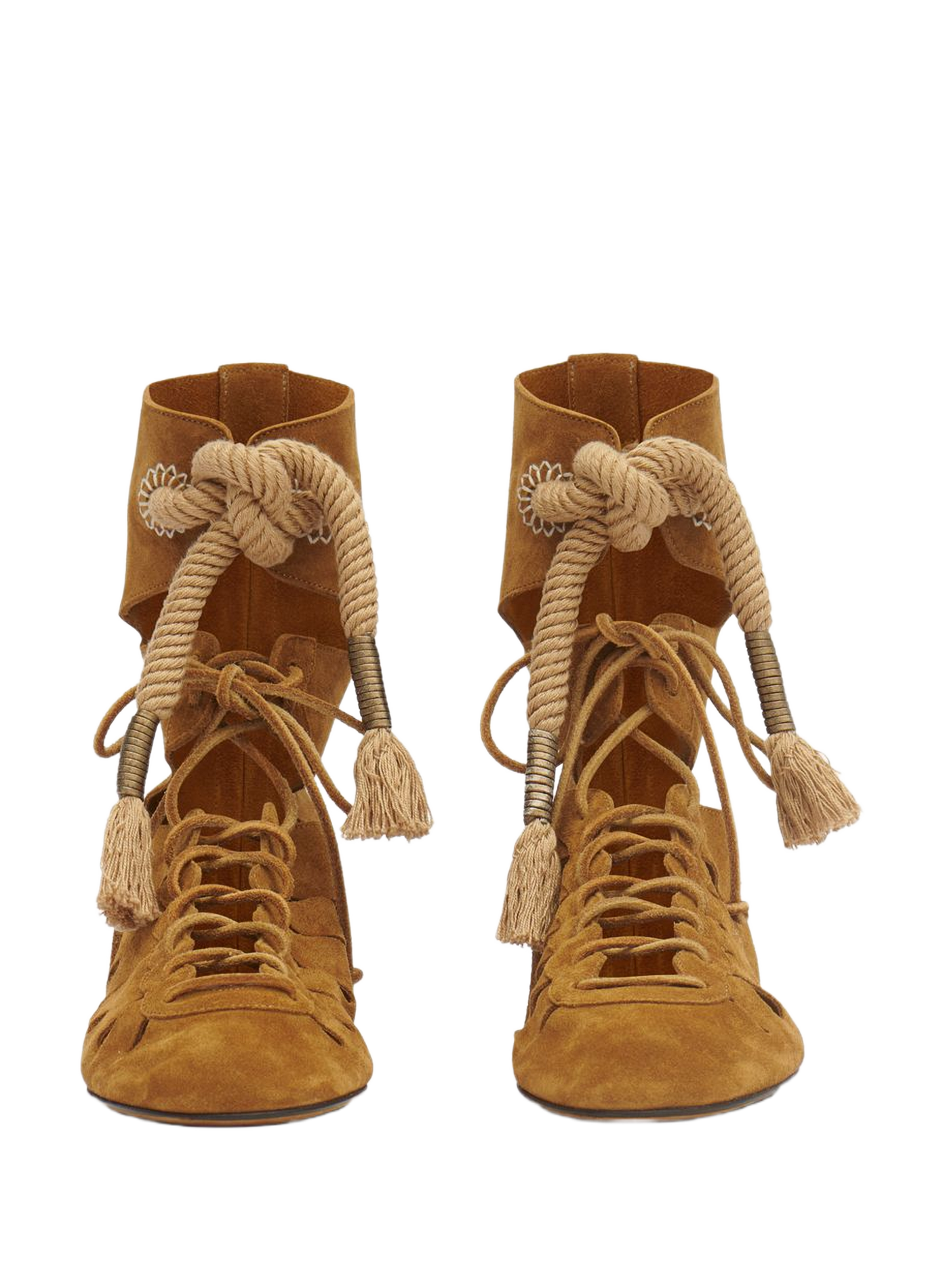 Cut-out gladiator-style lace-up Liade ankle boots ISABEL MARANT Brown