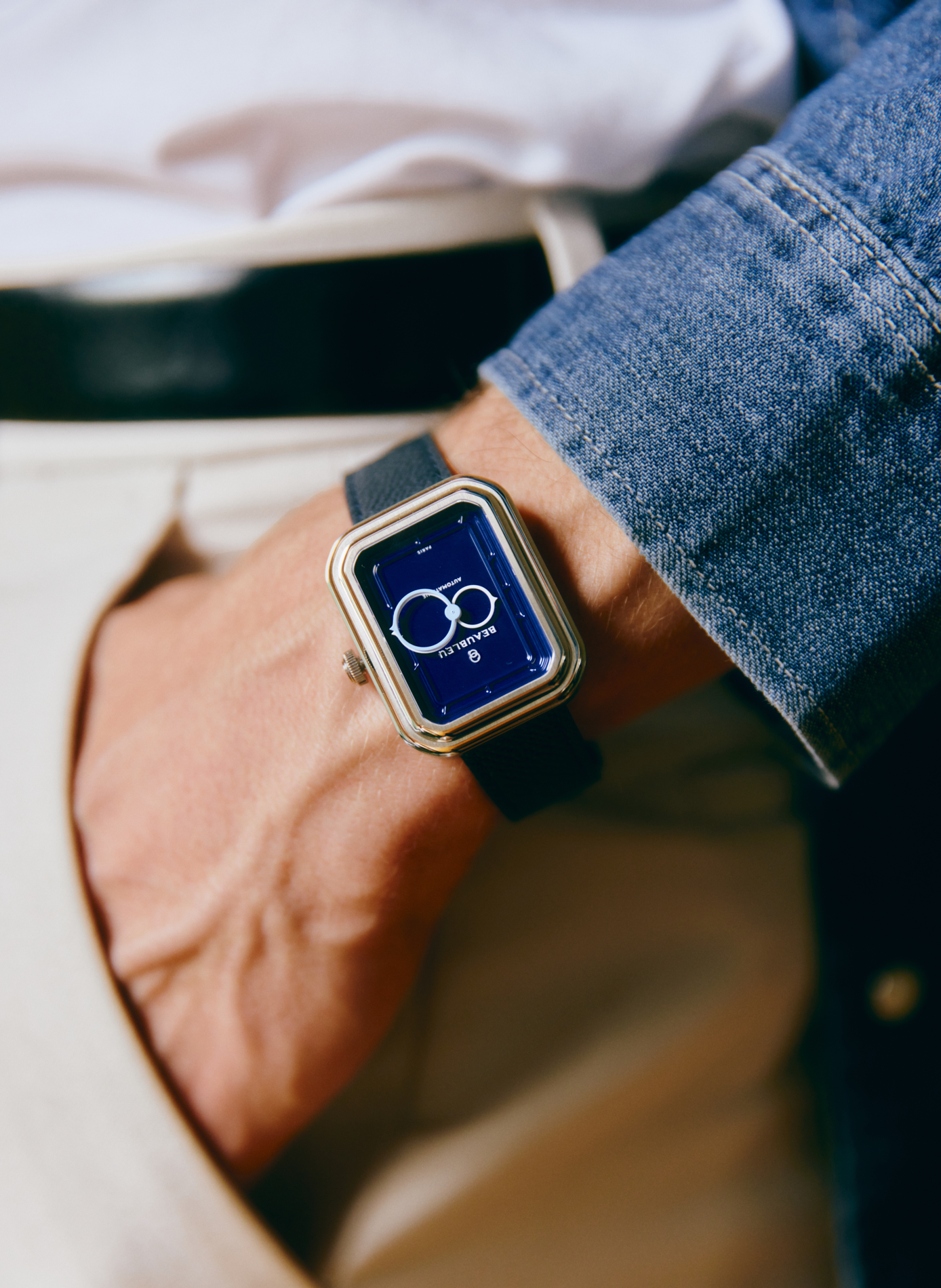 Montre automatique Ecce Figura Smalt en acier inoxydable BEAUBLEU Bleu