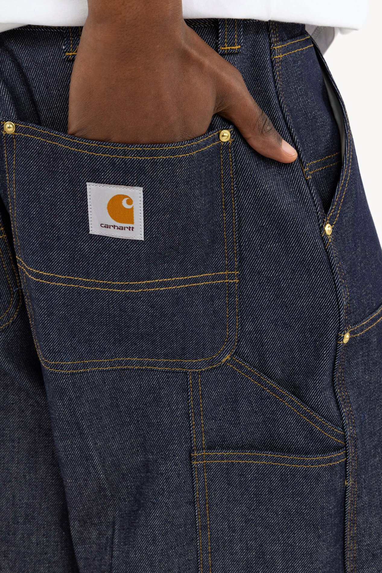 Bermuda en jean og aden double knee short CARHARTT WIP Bleu