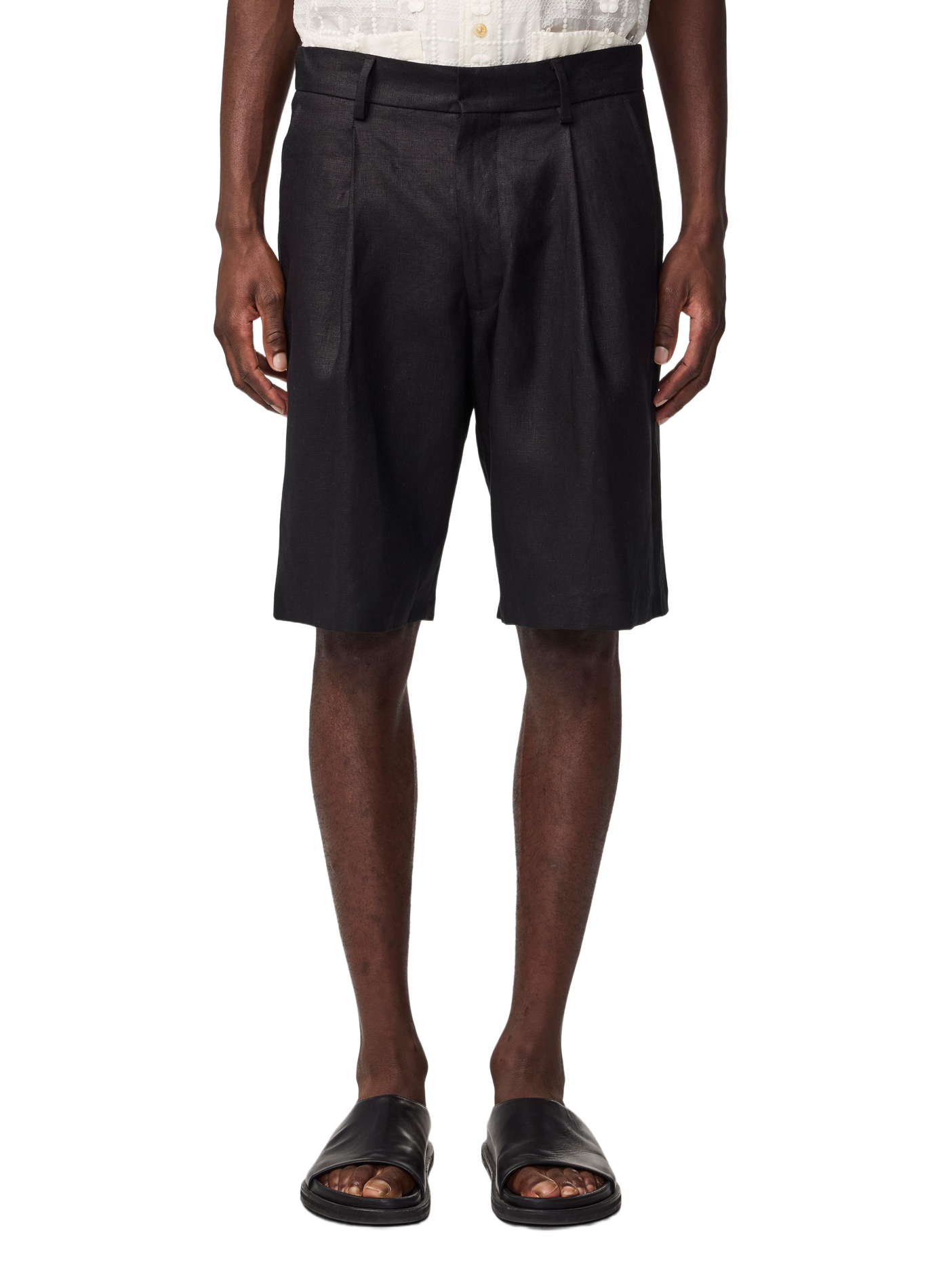 Short ample Kay in linen NN.07 Black