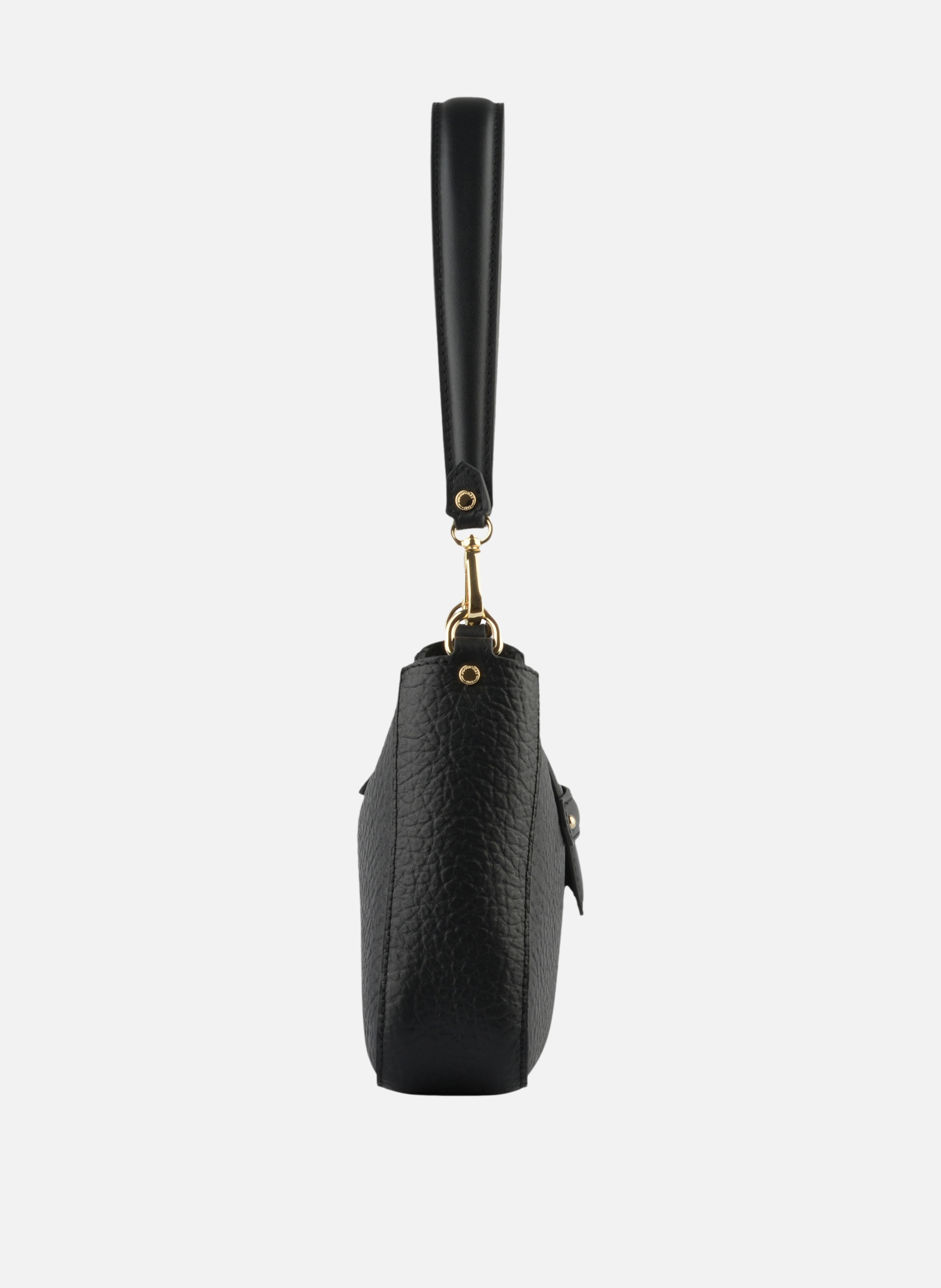 Fleuves | sac à main en cuir de vachette POURCHET Noir