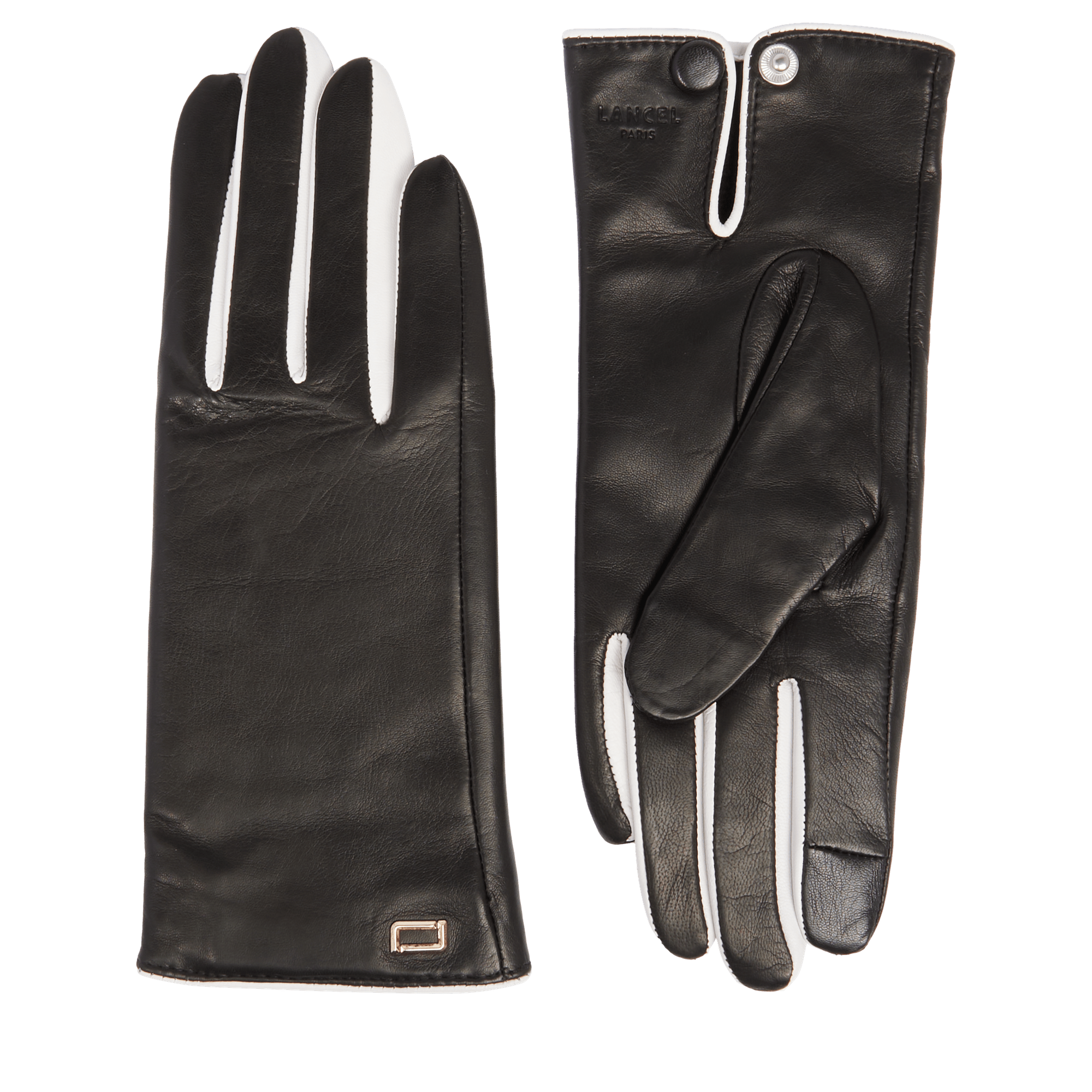 Lamsleren handschoenen LANCEL Zwart