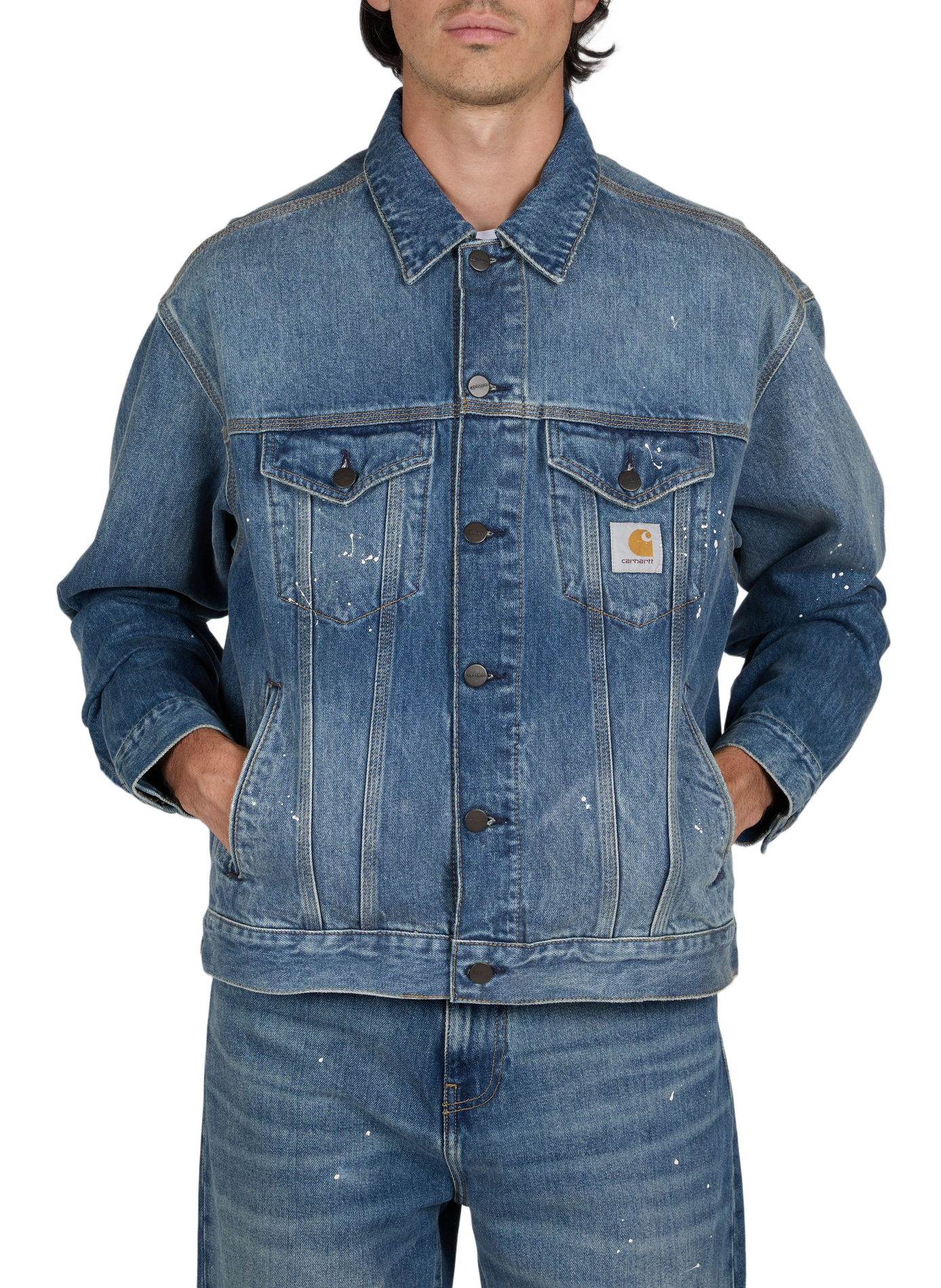 Helston denim jacket in cotton CARHARTT WIP Blue