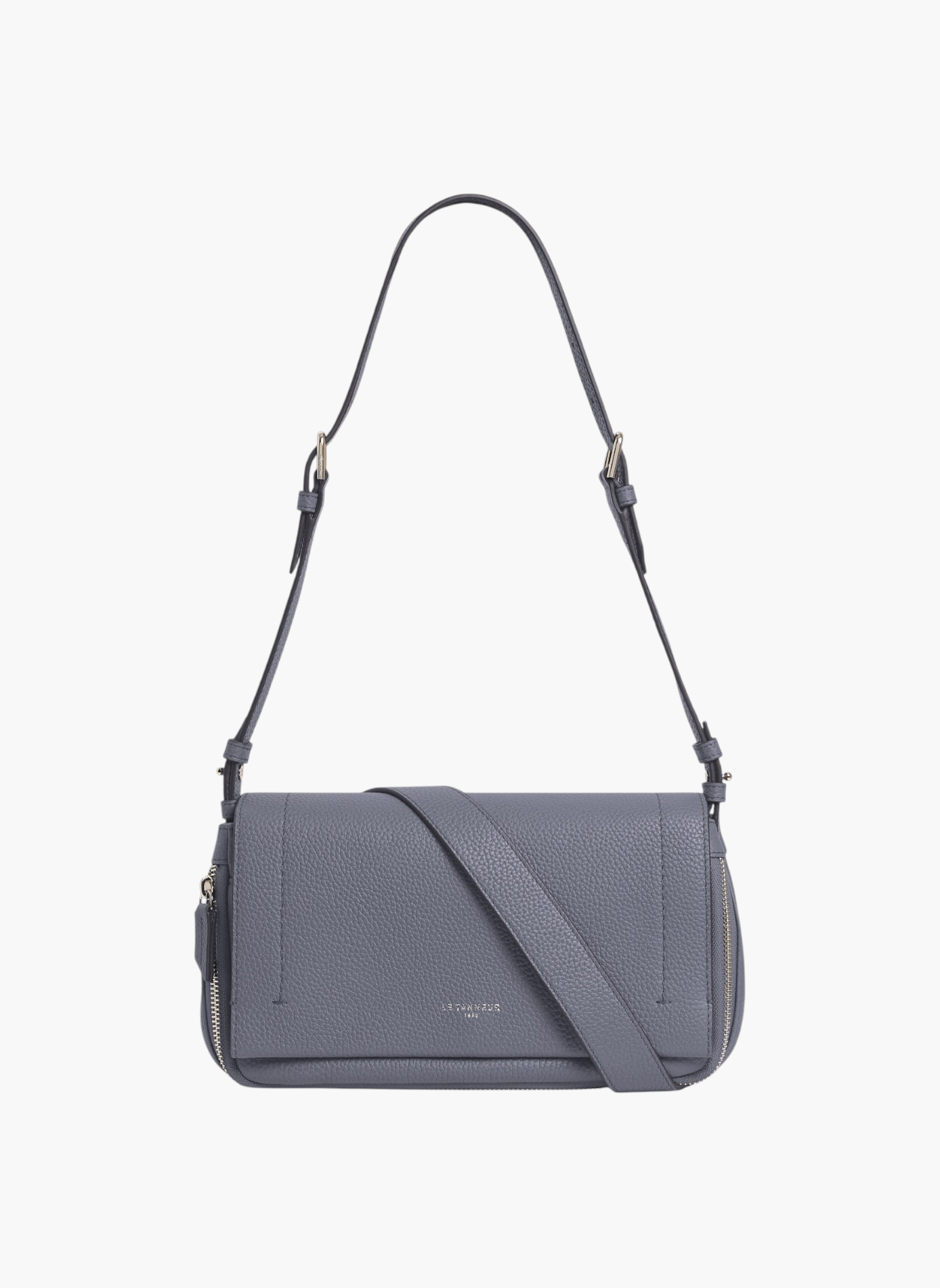 Petit sac bandoulière aurore en cuir grainé | Bleu LE TANNEUR Femme