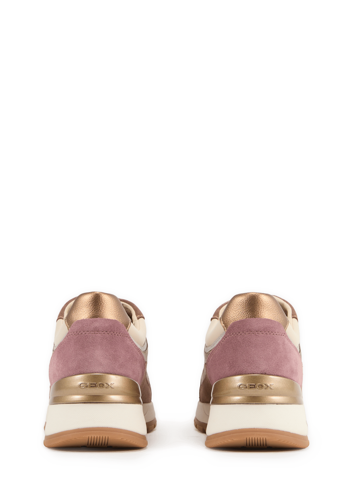 Mixed leather low-top sneakers GEOX Multicolour