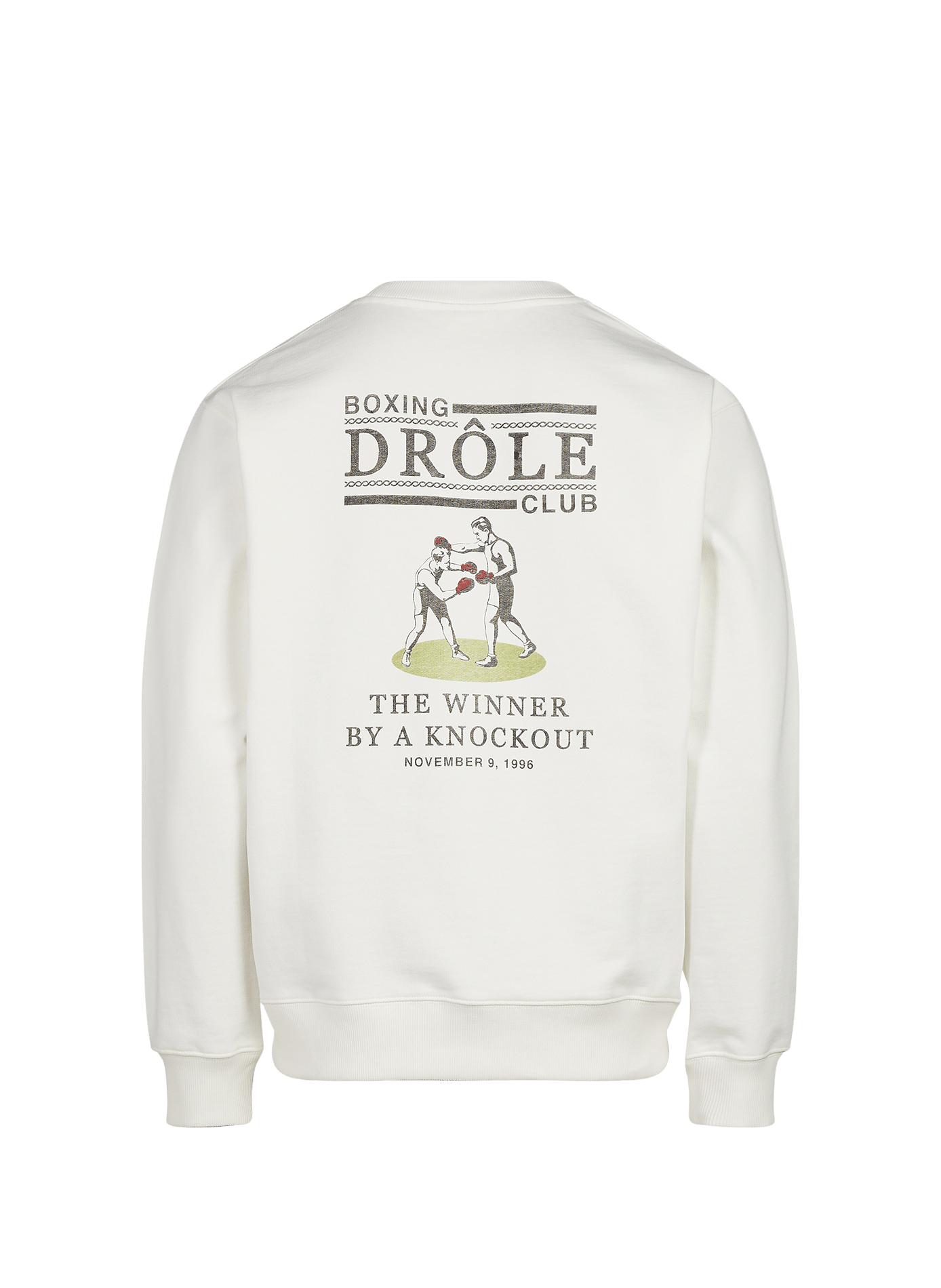 Oversized cotton motif sweatshirt DROLE DE MONSIEUR White