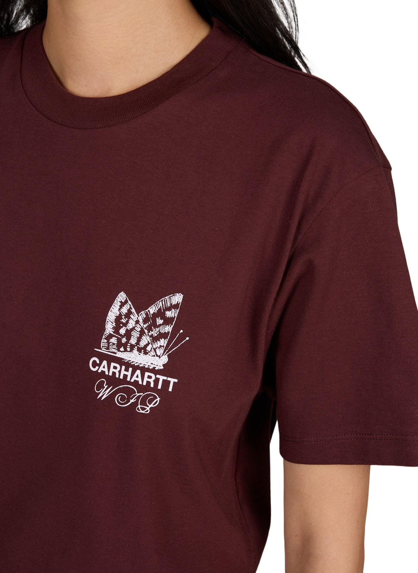 Round neck straight printed t-shirt CARHARTT WIP Red
