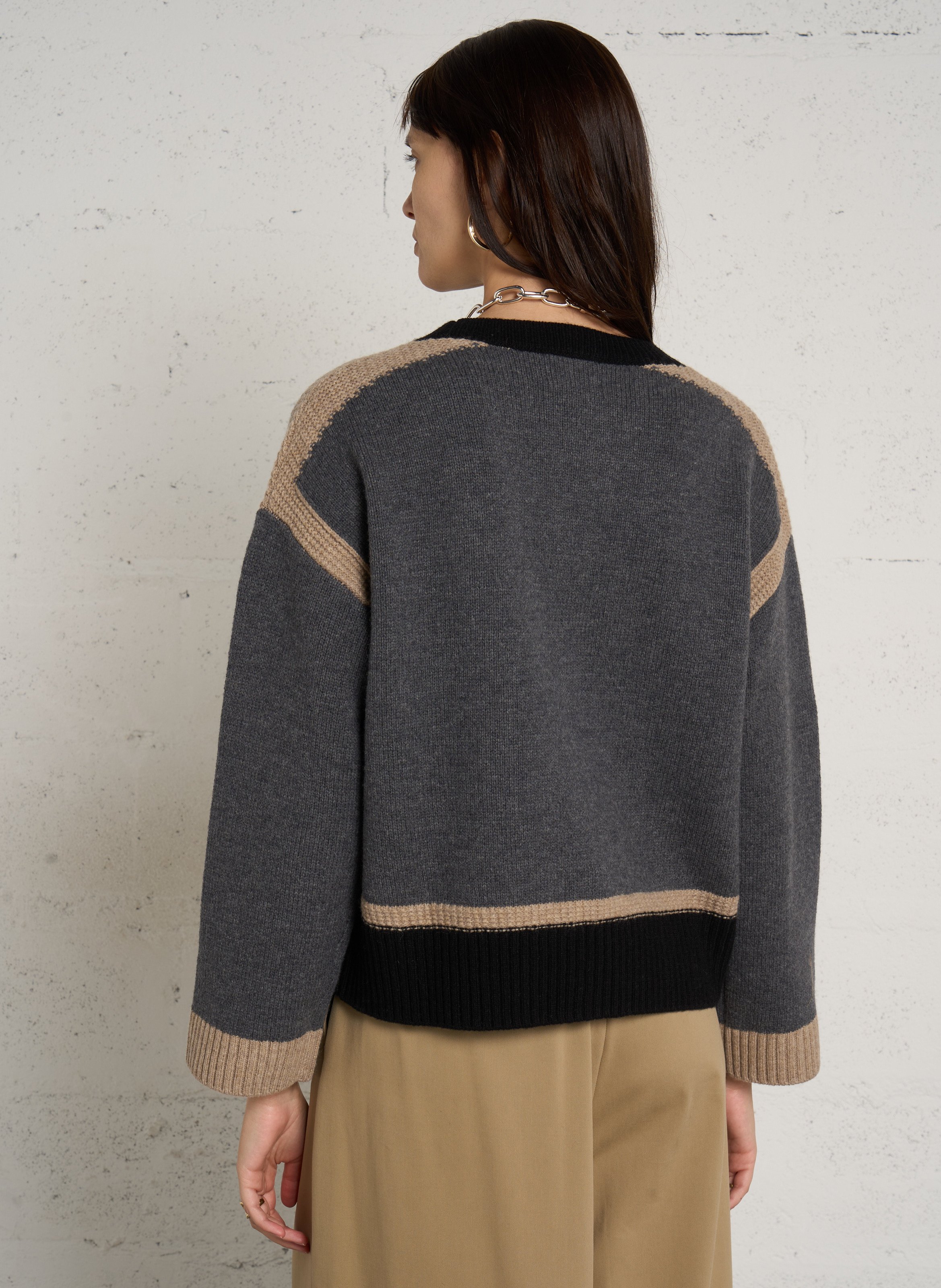 Pull ample en laine ava MAISON 123 Gris