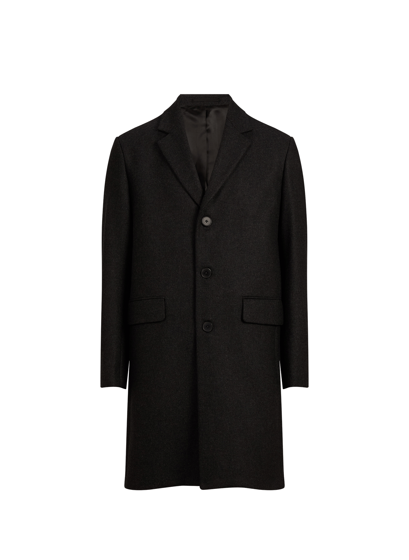 Manteau col tailleur en laine et cachemire mélangés CNOB Anthracite