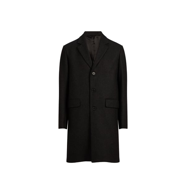 Manteau col tailleur en laine et cachemire mélangés Manteau col tailleur en laine et cachemire mélangés