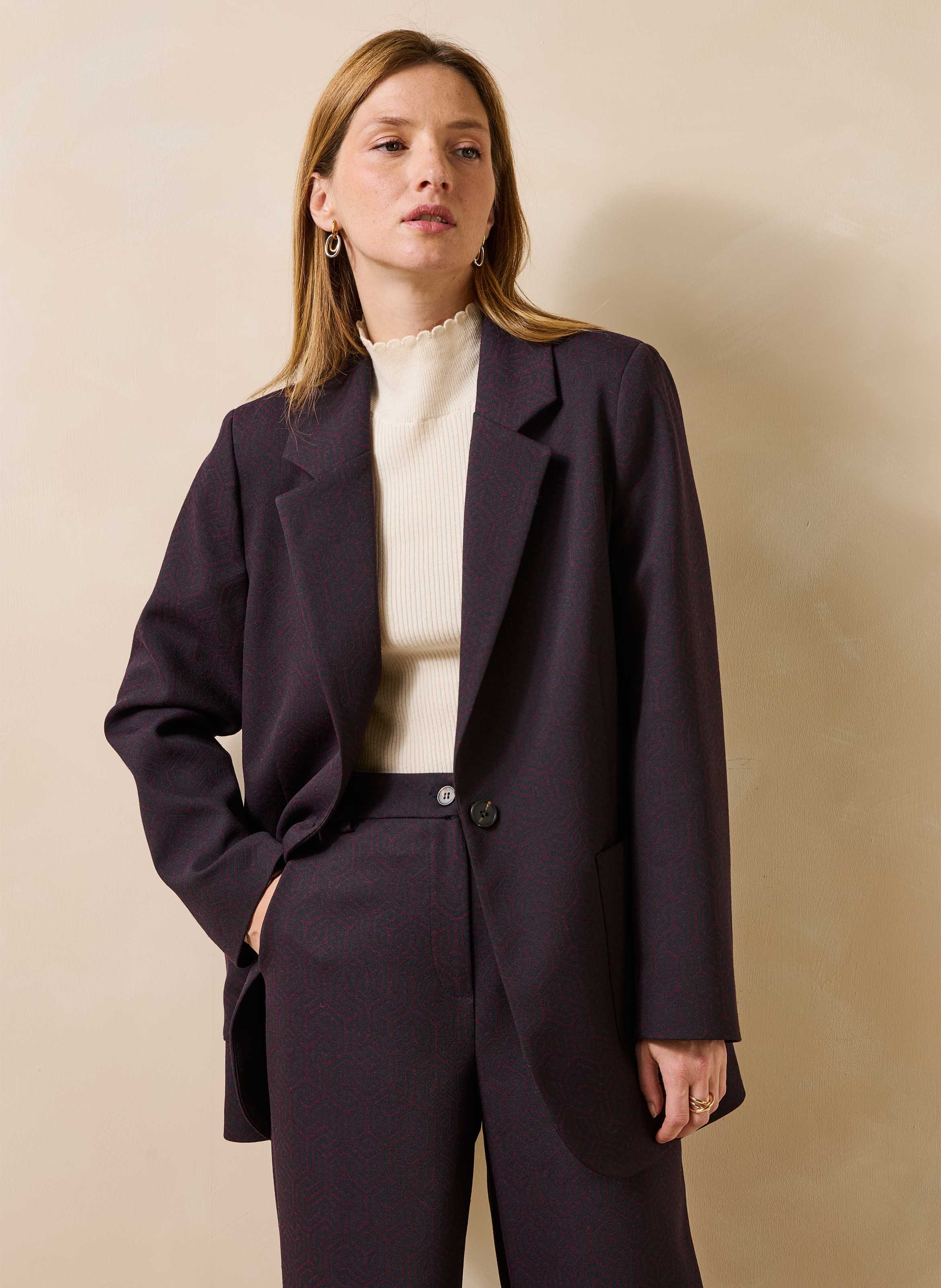 Blazer met print LA FEE MARABOUTEE Veelkleurig