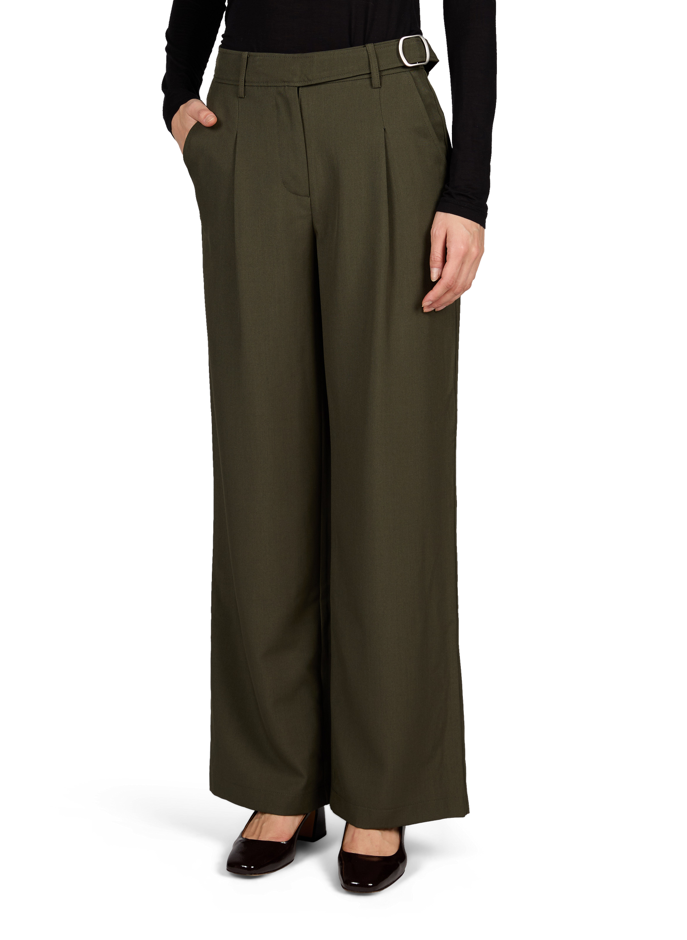 Wijde broek VILA Kaki