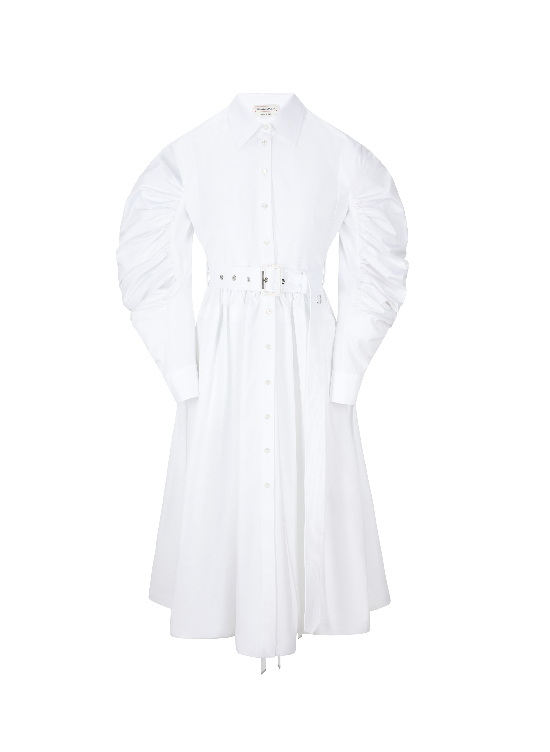 Robe-chemise en popeline de coton