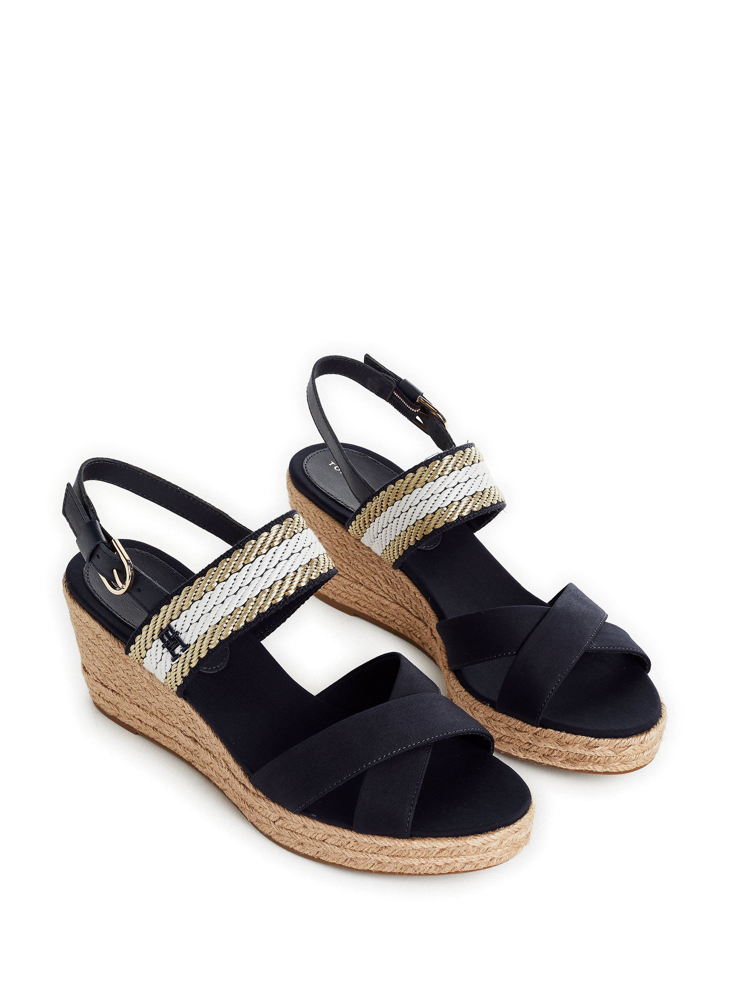 Sandales à talon compensé