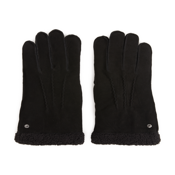 Isotoner Leather Gloves In Black