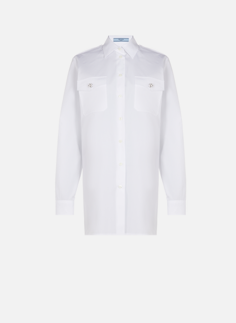 Plain cotton shirt WhitePRADA 