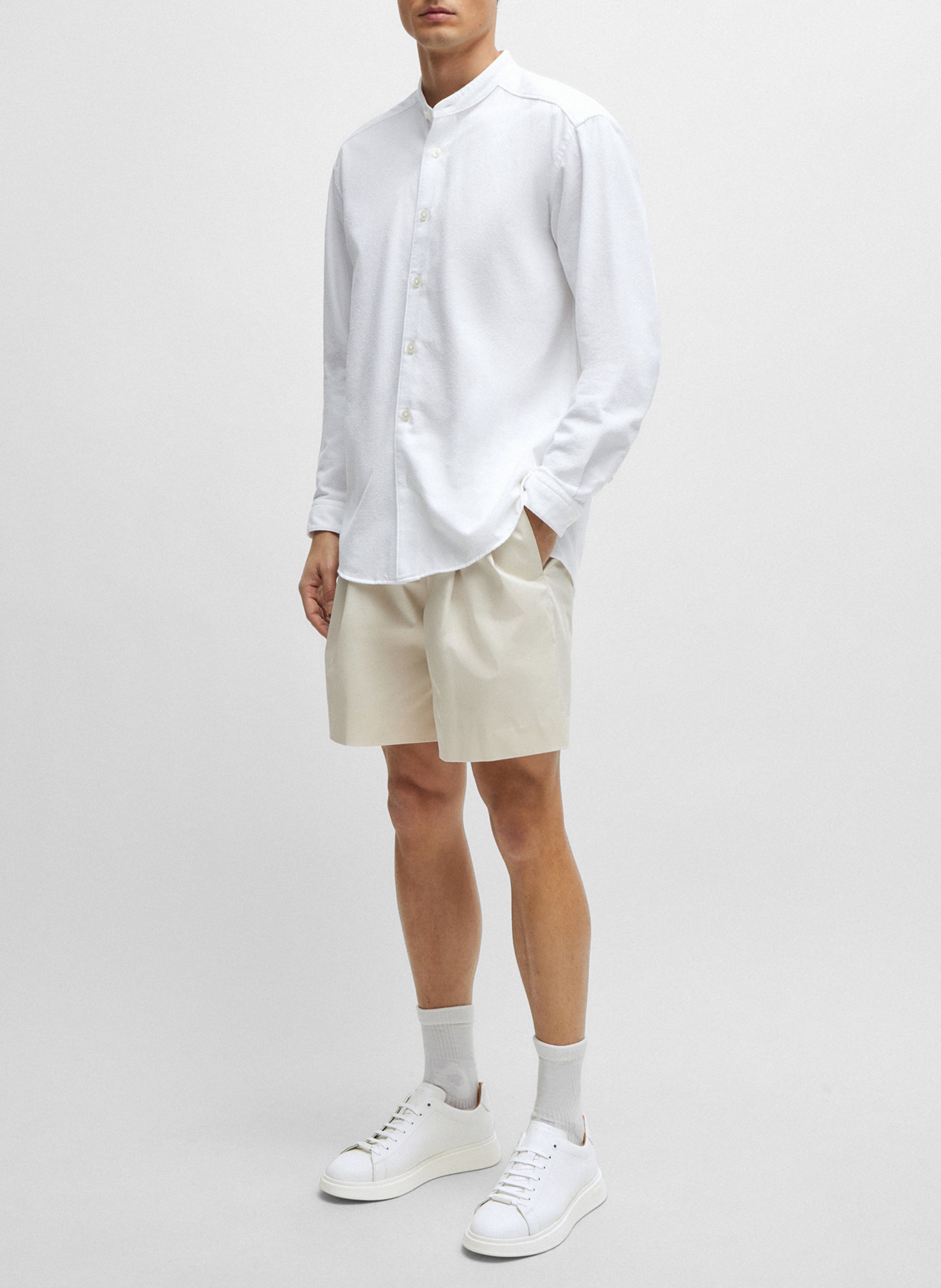 Baskets basses en cuir BOSS Blanc