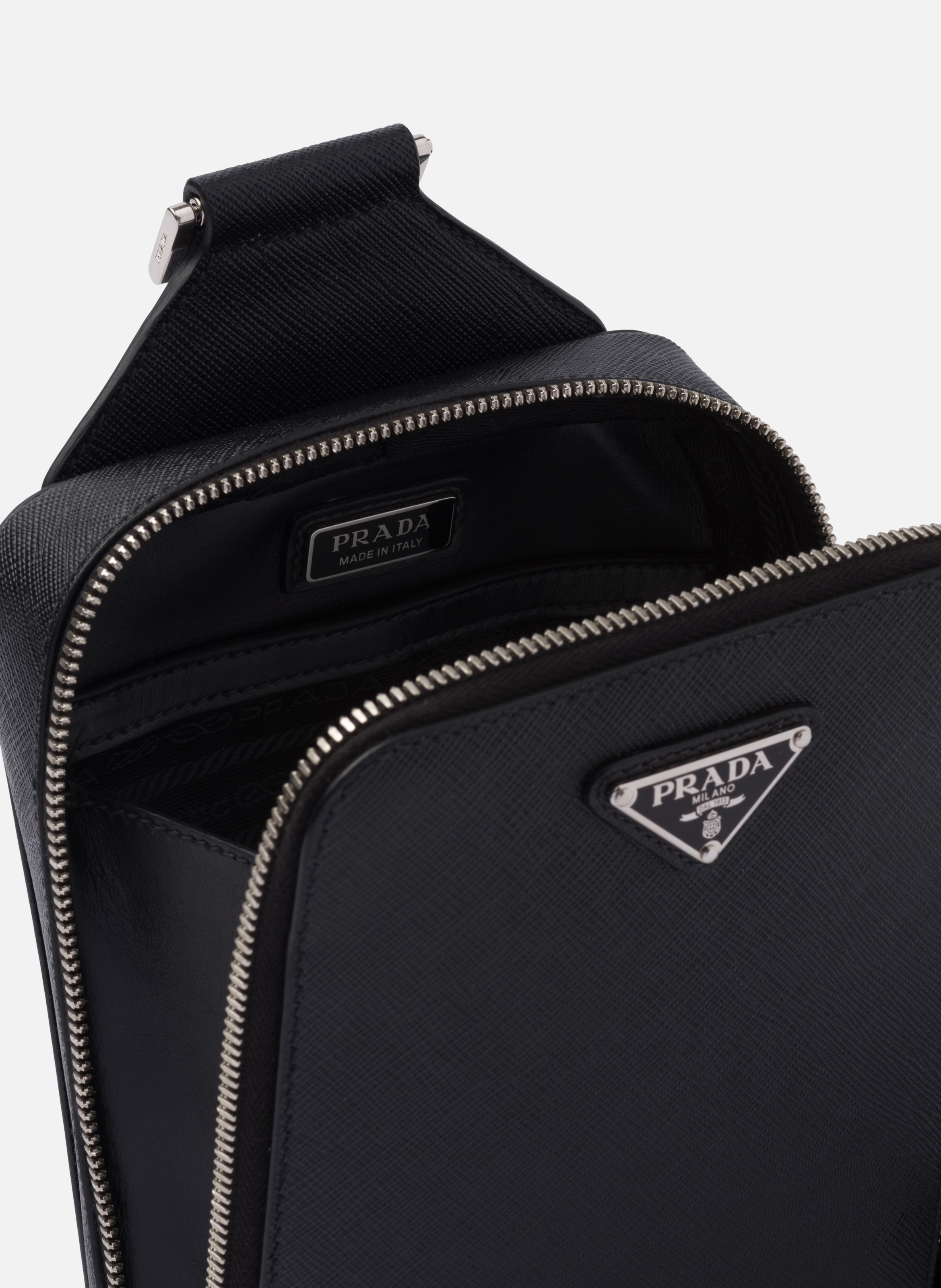 Sac prada brique en cuir saffiano PRADA Noir