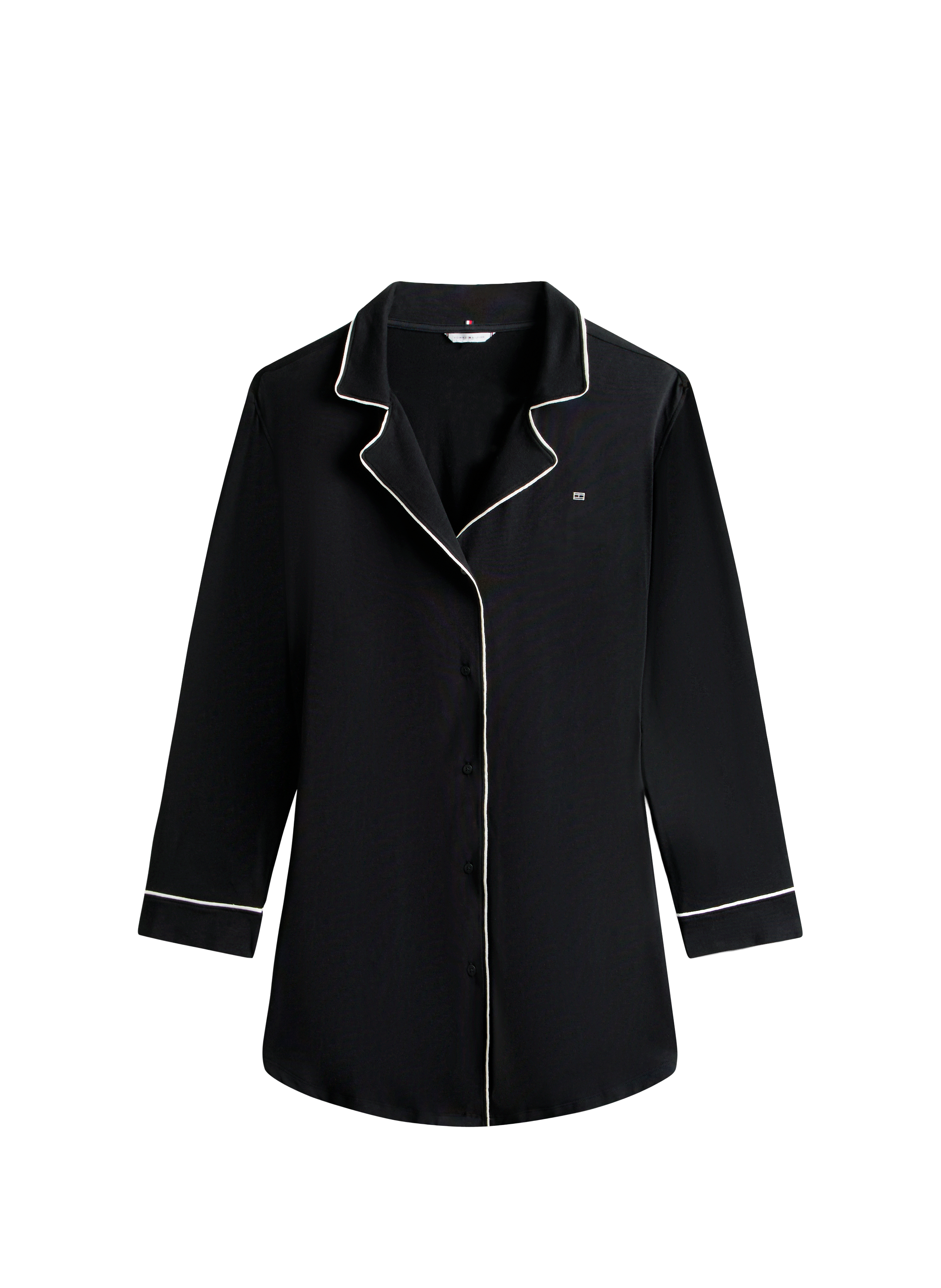 Chemise de nuit en coton mélangé TOMMY HILFIGER Noir