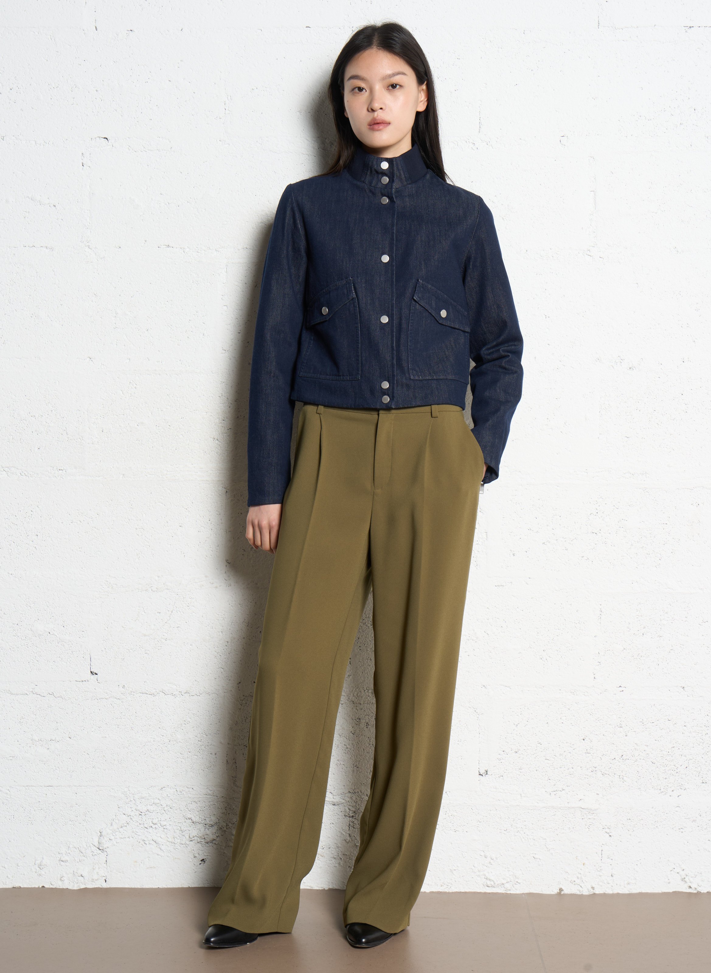 Blouson droit en coton mélangé IKKS Bleu