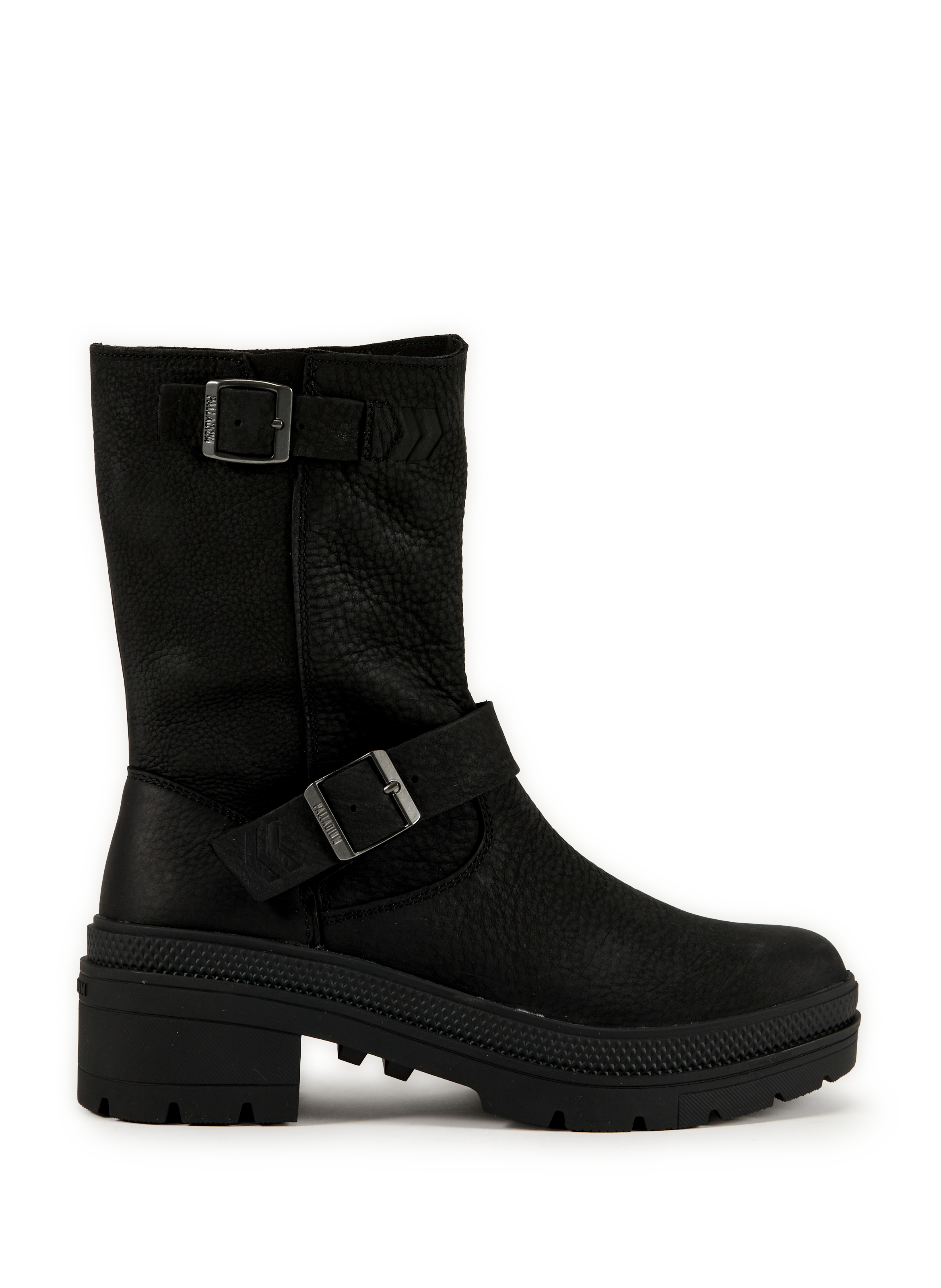 PALLADIUM Bottes Pallarise en cuir de vache Noir