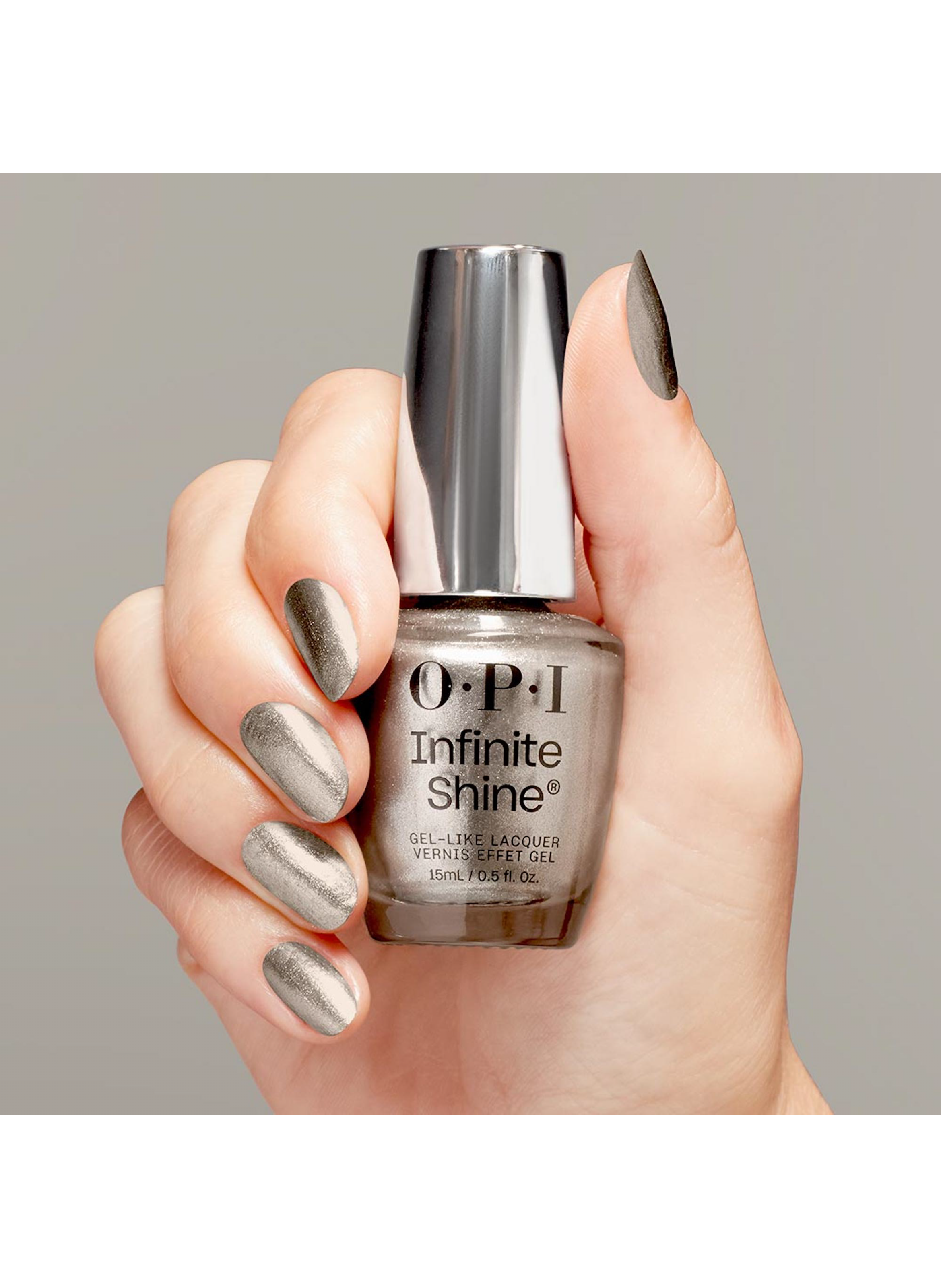 Work From ChromeInfinite ShineVernis à ongles longue tenue effet gel OPI Gris