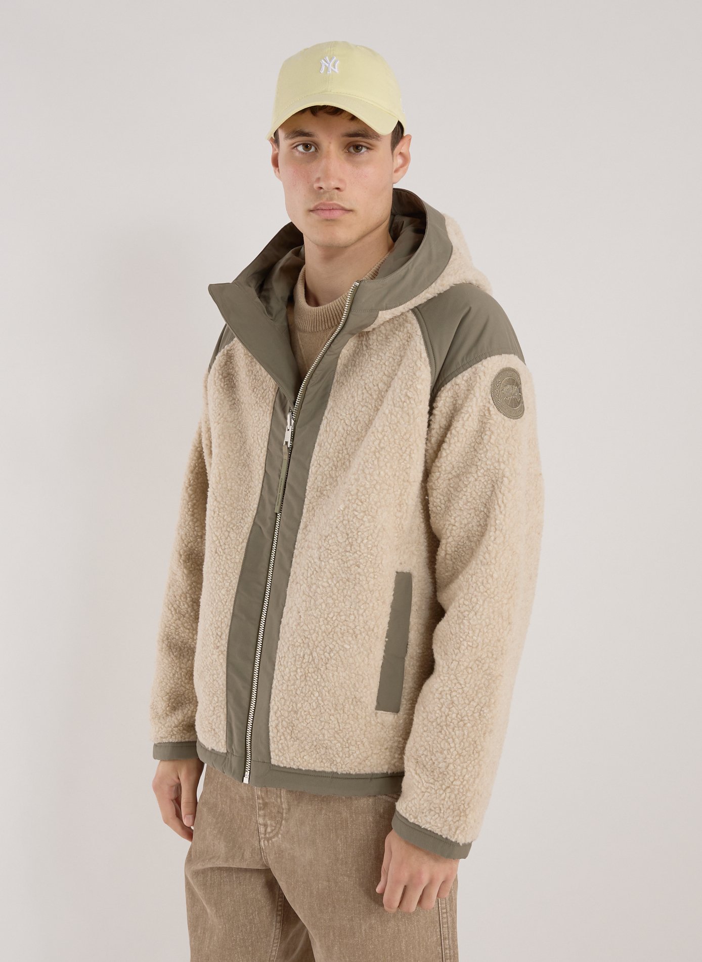 Veste réversible à capuche en laine mélangée CANADA GOOSE Beige