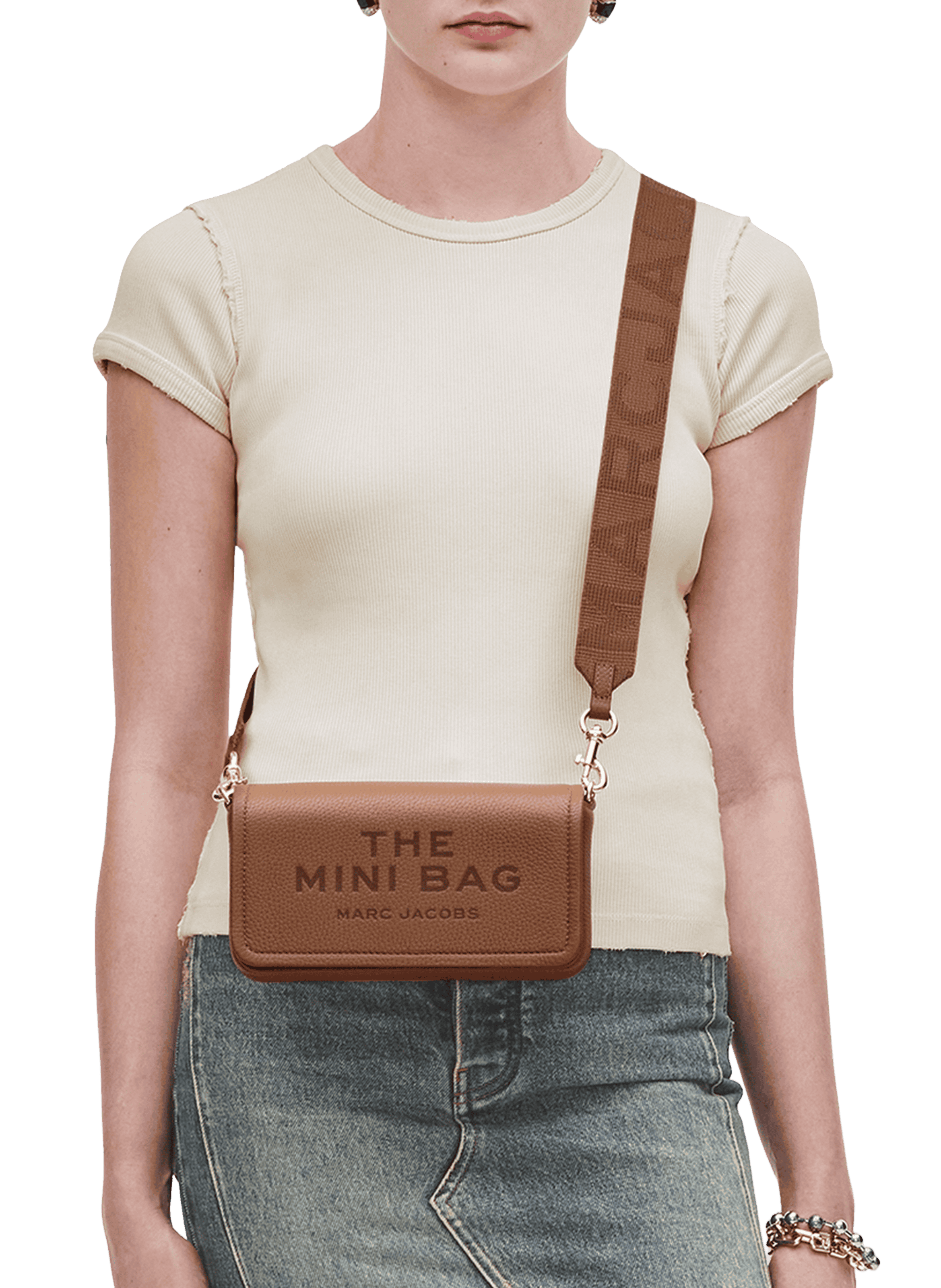 Sac à bandoulière en cuir MARC JACOBS Marron