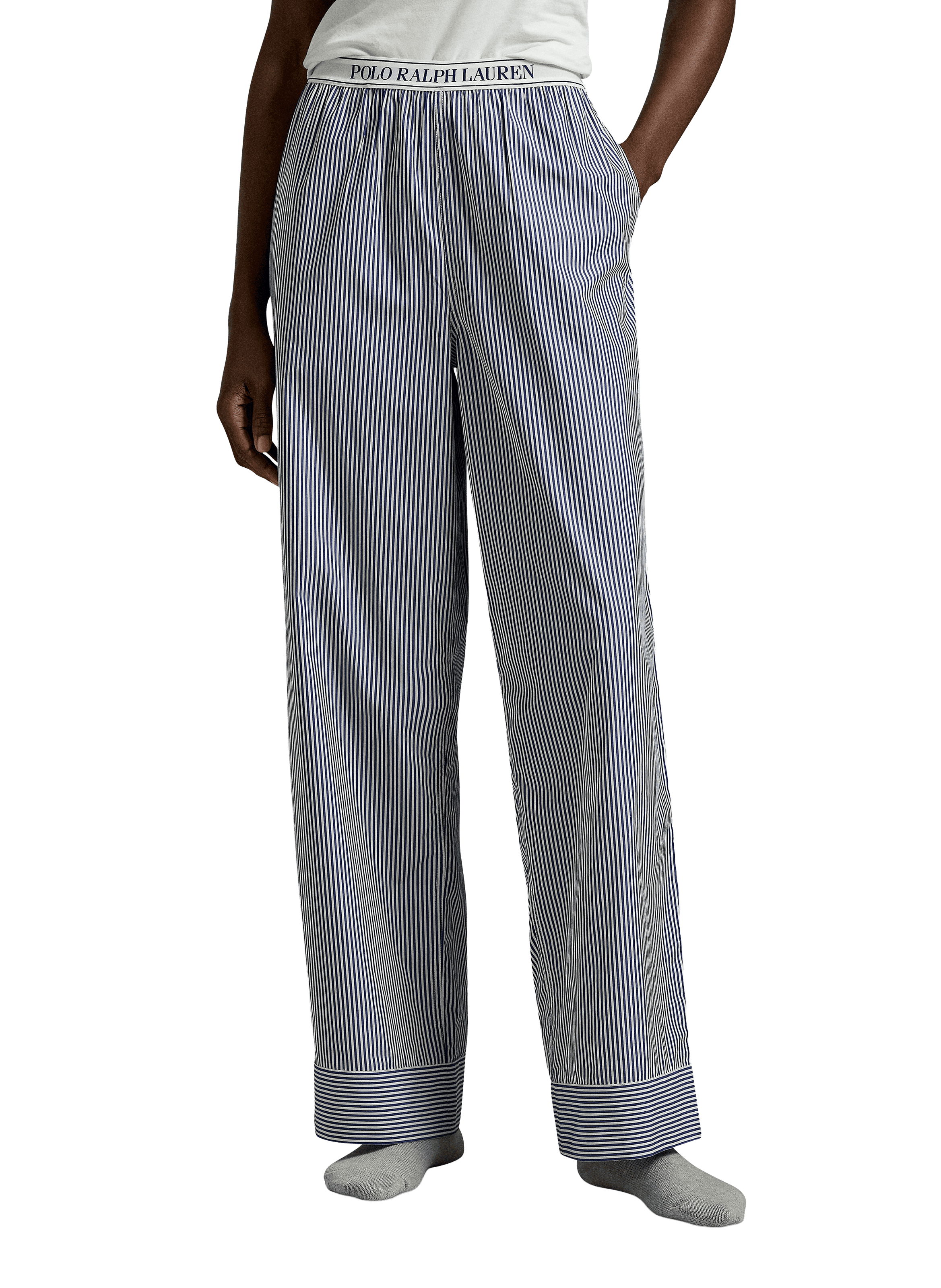 POLO RALPH LAUREN Striped cotton pajama pants Blue