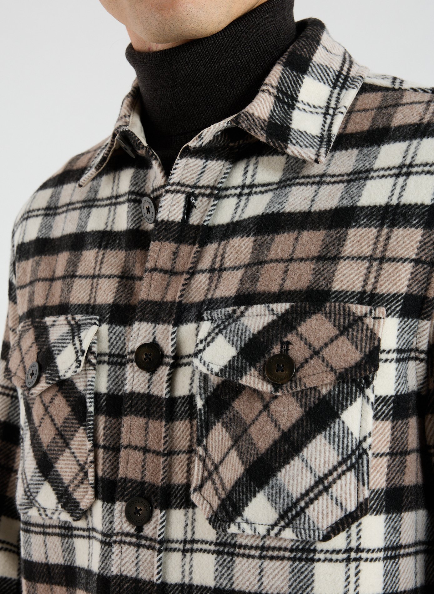 Chemise col classique à carreaux WOOLRICH Multicolore