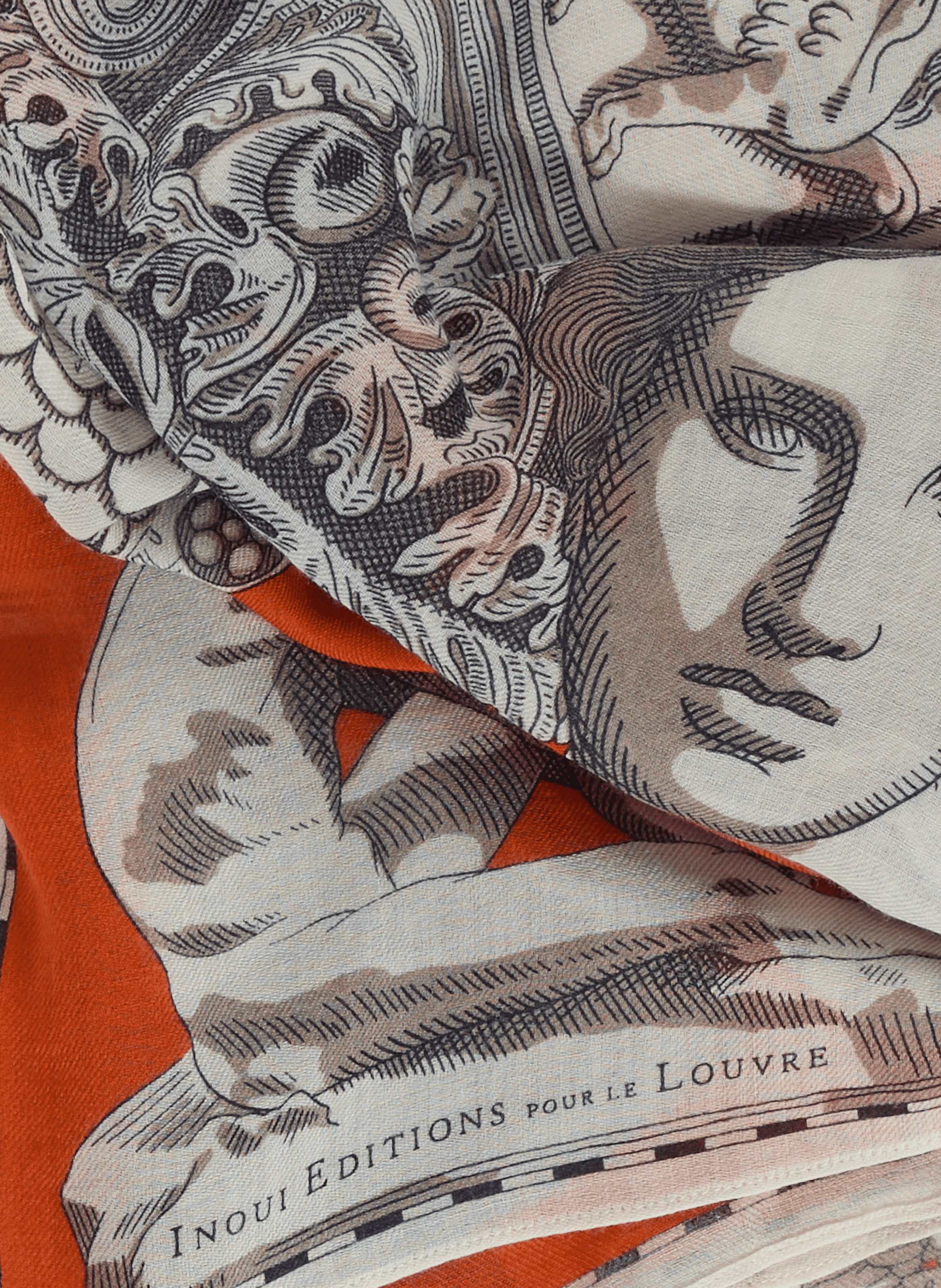 Echarpe Archives en laine INOUI EDITIONS Orange