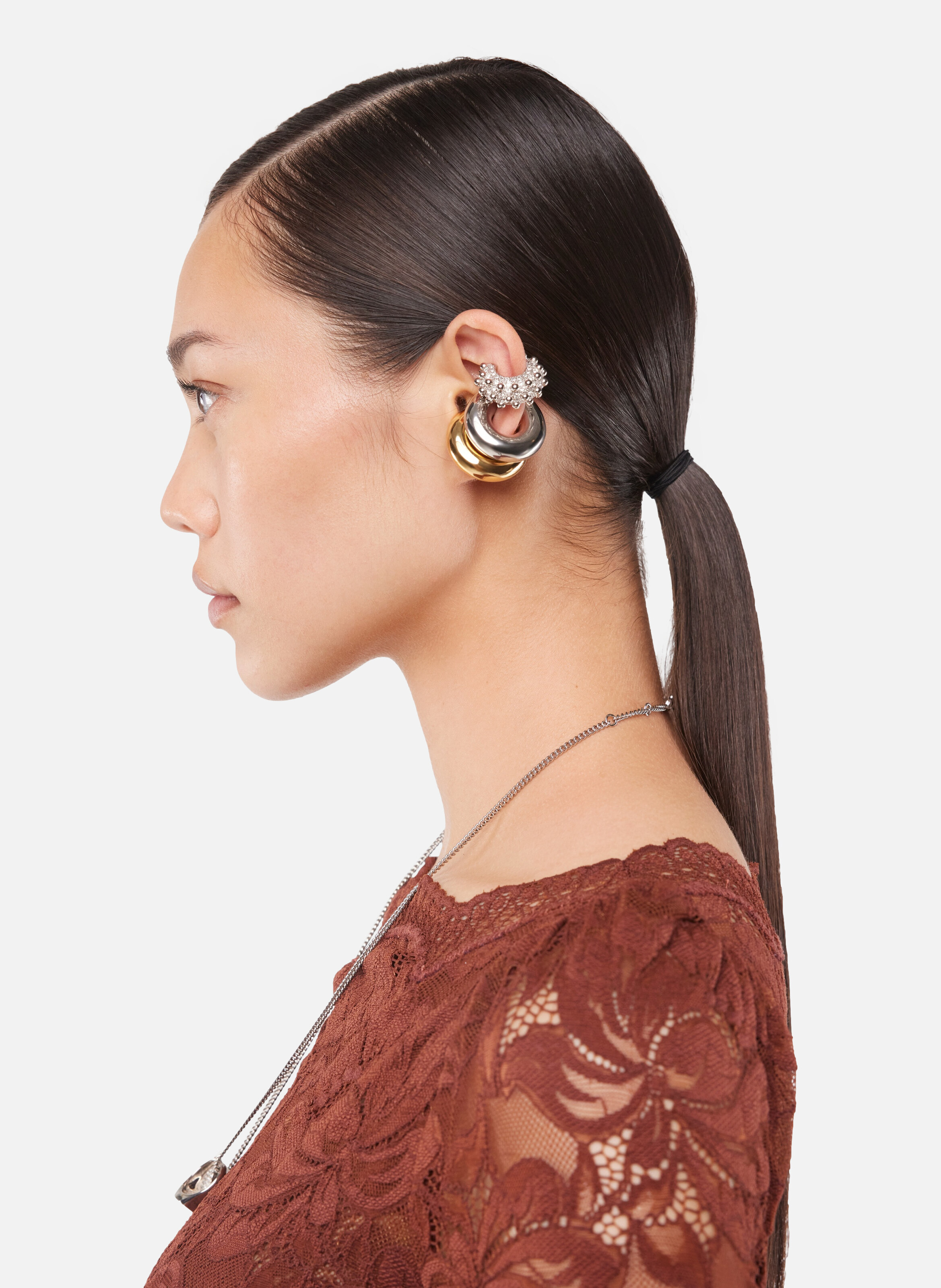 Set de ear cuffs nano RABANNE Argent