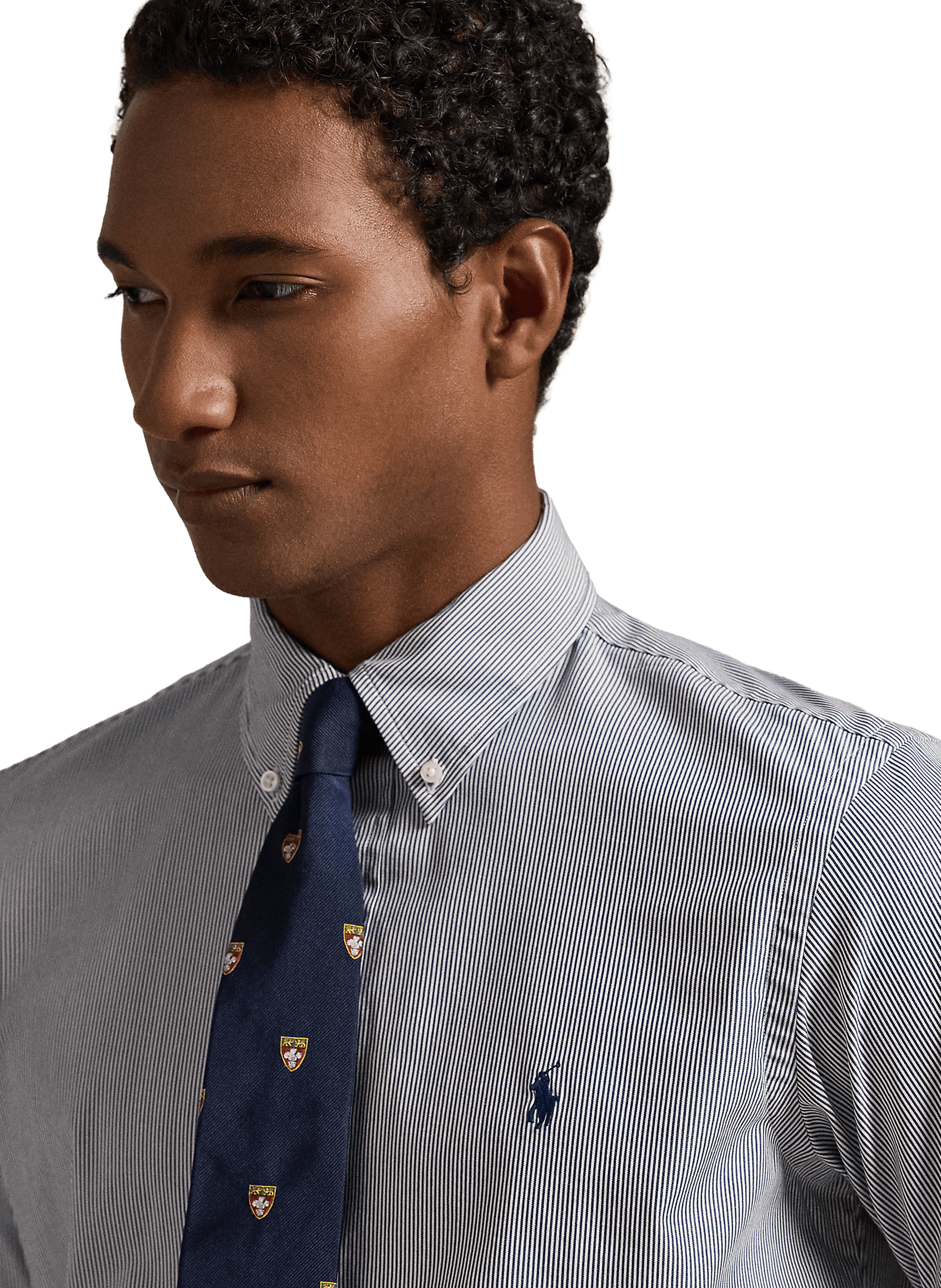 Chemise rayée en coton POLO RALPH LAUREN Bleu